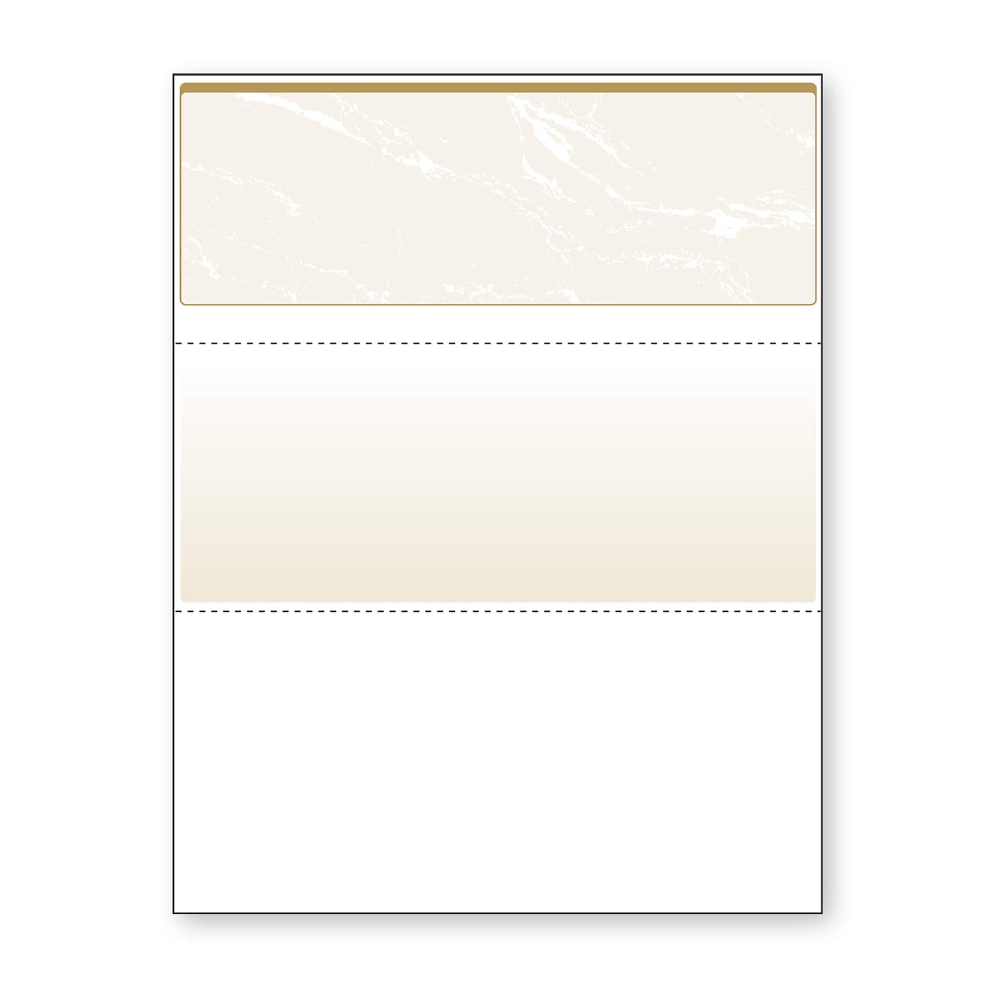 DocuGard Standard Gold Marble Top High Security Check Paper - QuickBooks & Laser/Inkjet Printer Compatible - 11 Security Features - 500 Blank Business Checks (04505)