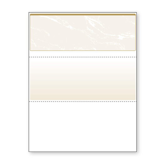 DocuGard Standard Gold Marble Top High Security Check Paper - QuickBooks & Laser/Inkjet Printer Compatible - 11 Security Features - 500 Blank Business Checks (04505)