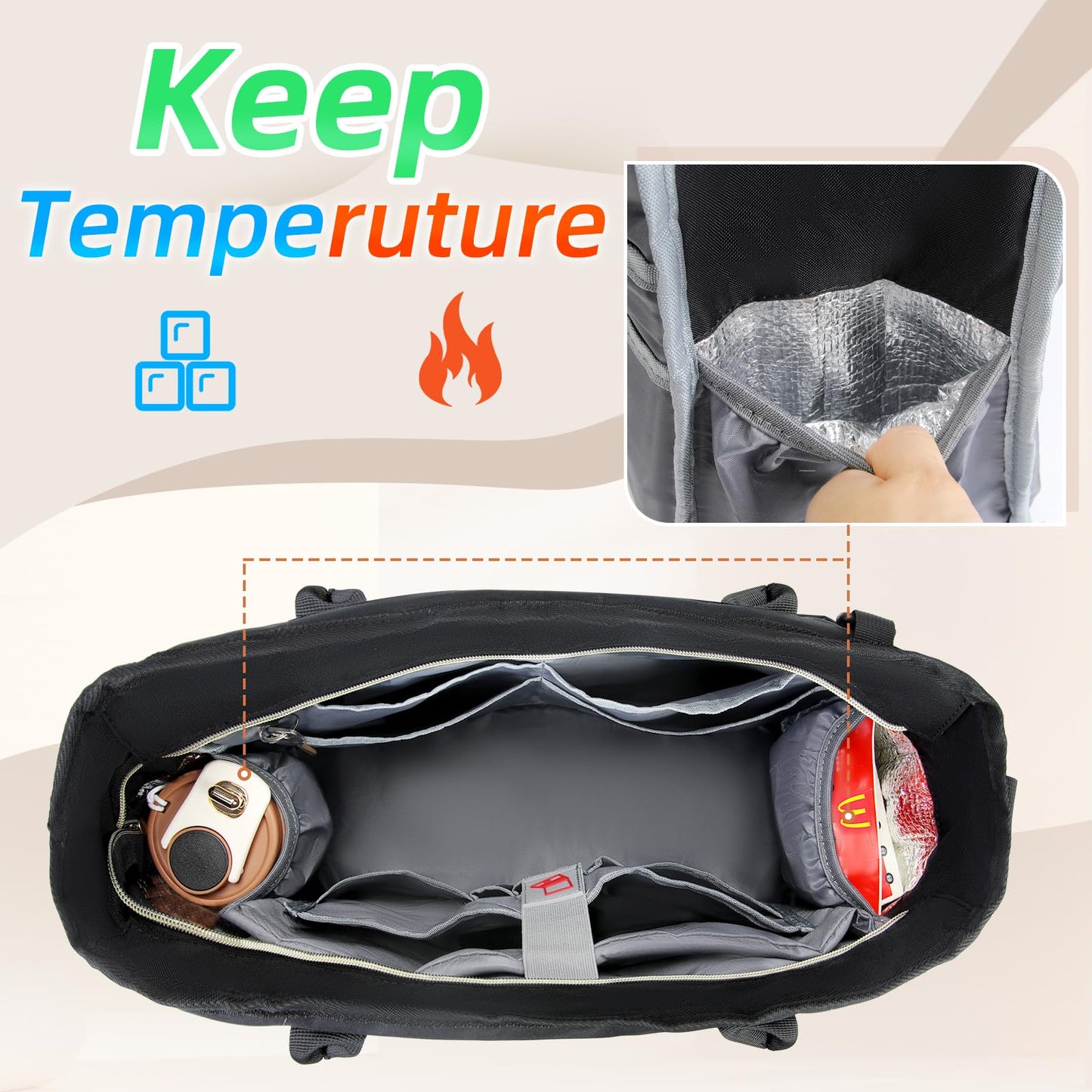 RAINSMORE Laptop Bag for Women 15.6 inch Work Teacher Tote Bag Nurse Bag Professional Laptop Tote Computer Messenger Shoulder Bag Large Handbag Business Office Work Bag Briefcase Black