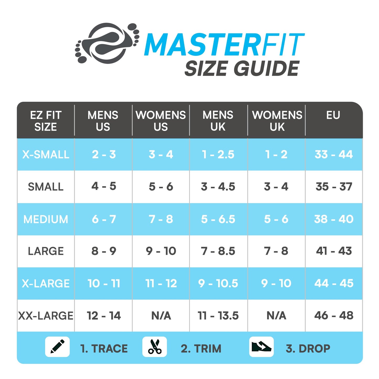 MASTERFIT EZQF Regular Golf Shoe Insoles for Men Women - Enhanced Stability, Precision Swing, and Comfortable Insoles - Athletic Shoe Inserts for Foot Pain - Shoe Insoles for Men Women - XL Size