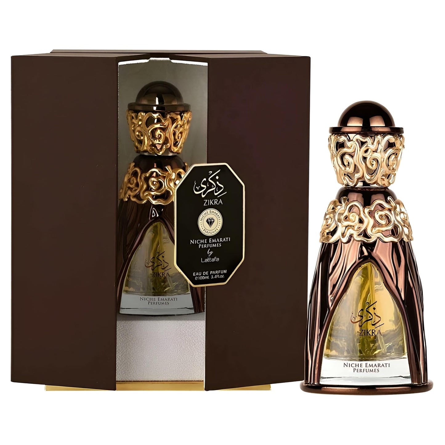 Lattafa Niche Emarati Zikra for Unisex Eau de Parfum Spray, 3.4 Ounce / 100 ml