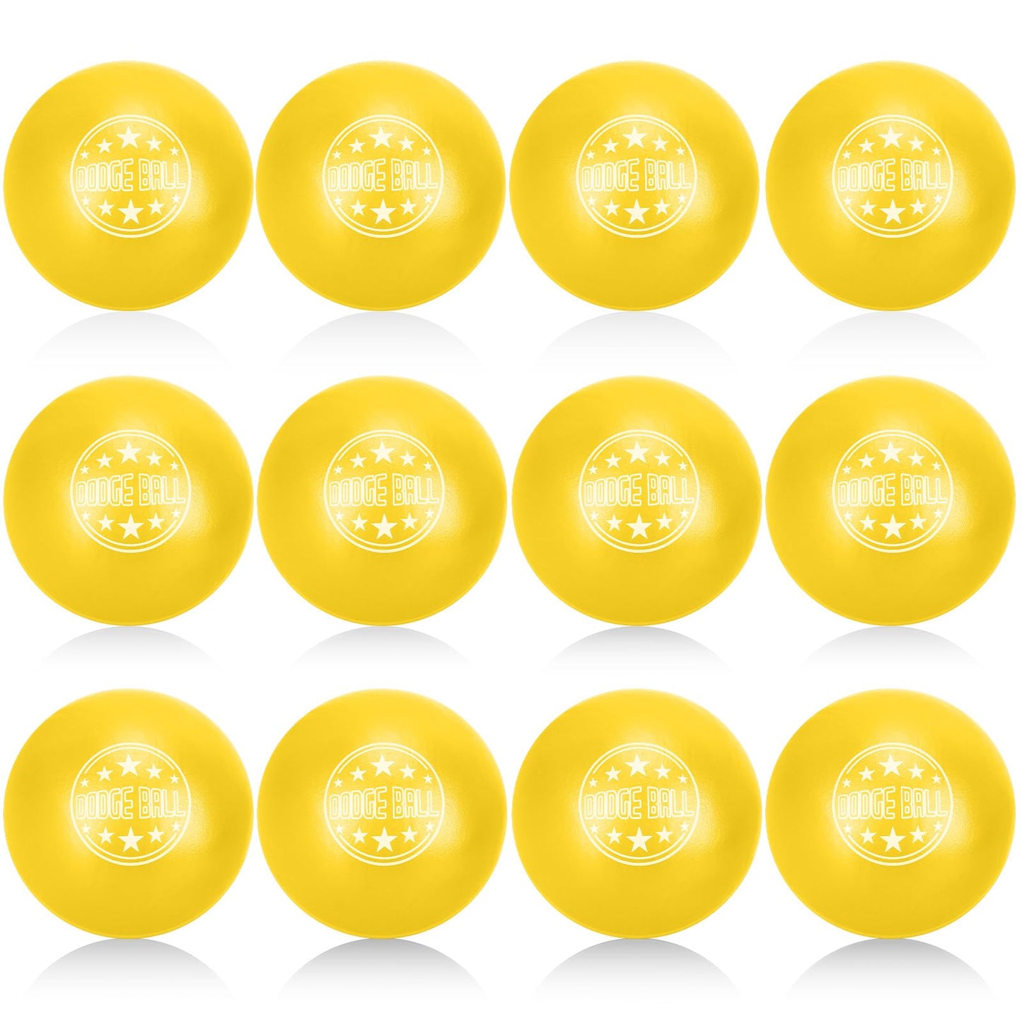 Jerify 12 Pcs Foam Dodgeballs Sets, 6 Inch Soft Foam Dodgeball Balls for Kids & Adults, Non-Sting Playground Sports Equipment for Outdoor & School Games(Yellow)