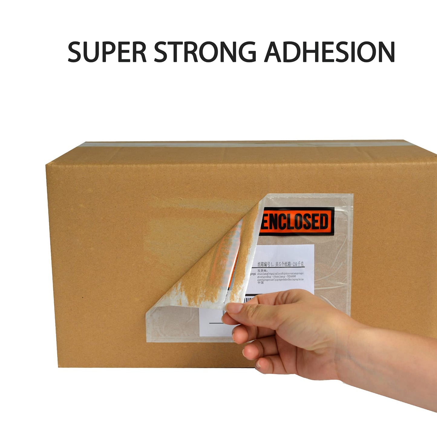 1000 PCS 7.5"x 5.5" Clear Self-Adhesive Packing List Envelopes - Plastic Shipping/Mailing Pouch Enclosed Bags for Packing Slips Invoice