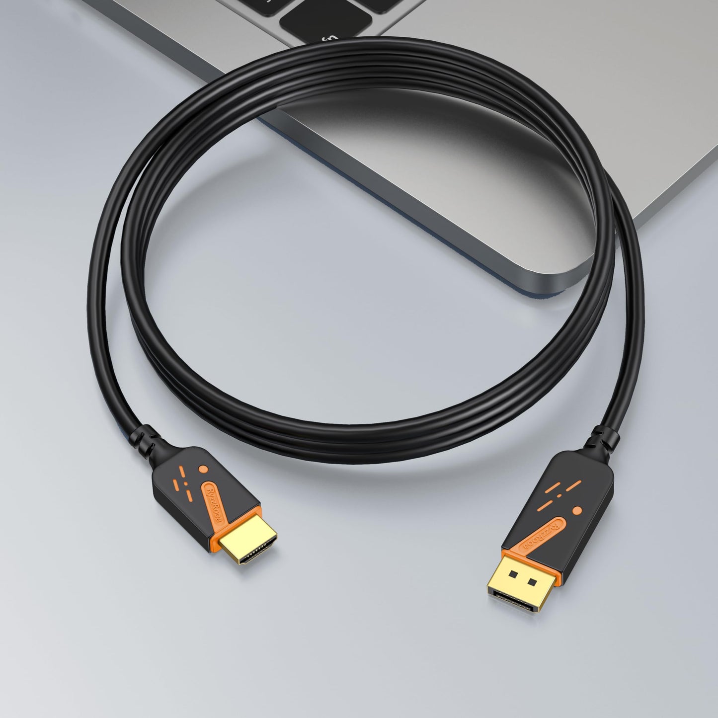 RyzzRooa 4K DisplayPort to HDMI Cables 10-Pack, 6FT DP to HDMI Cable Adapter Male to Male Gold-Plated, Supports UHD Video and Audio for Computer, Monitor, HDTV, Projector-(Not-Bidirectional)