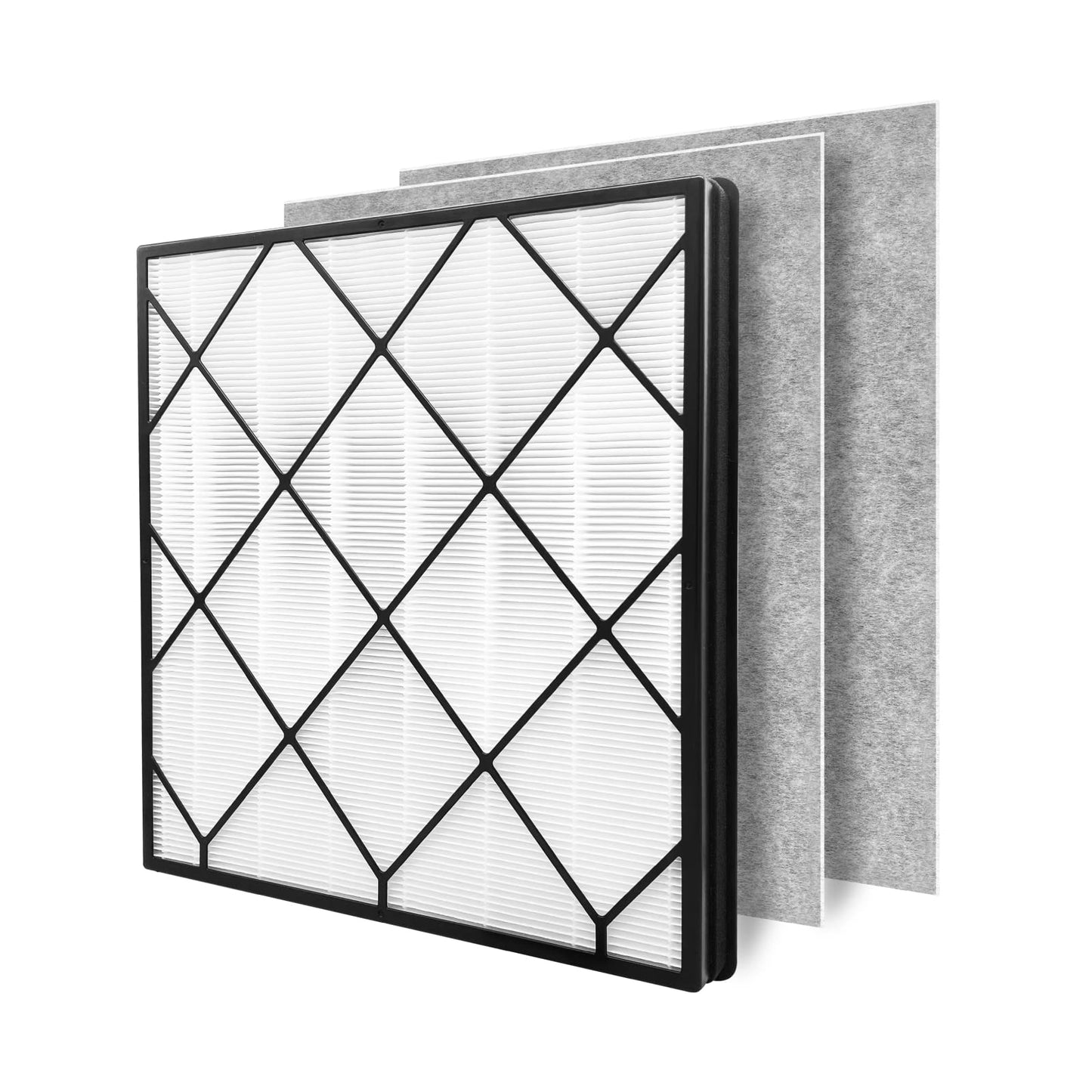 Leemone True HEPA Filter Replacement for Shark Air Purifier 4, Compatible with Shark HE400, HE401, HE401C, HE401NP, HE402, HE402C, HE405, UA415, Part No. HE4FKBAS, HE4FKPET, HE4FKPETMB, HE4FKPRO