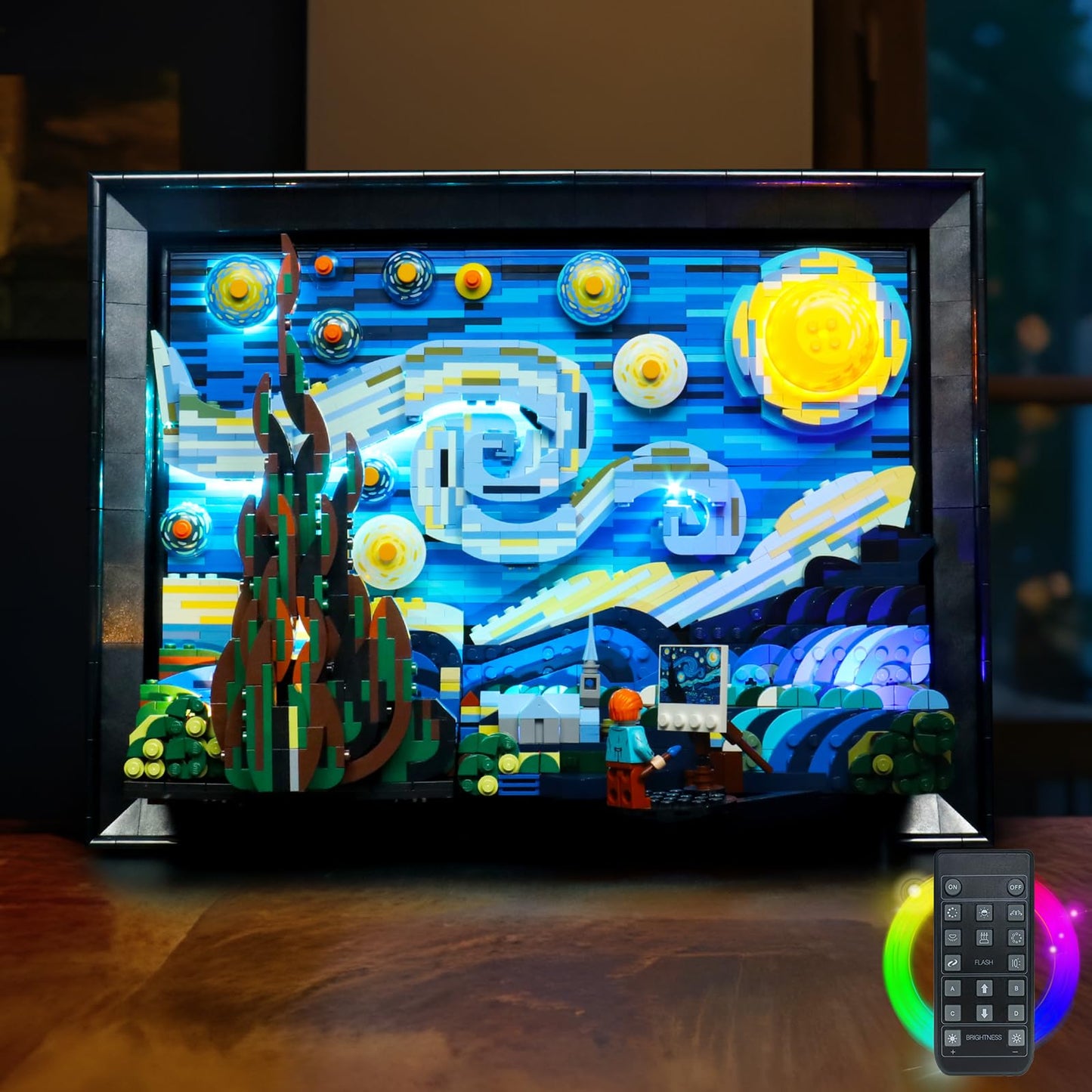 BRICKSHINING - LED lighting compatible with Lego Vincent Van Gogh - The Starry Night 21333, light kit compatible with Lego 21333, which gives light to the model, does not include the model set (RC)