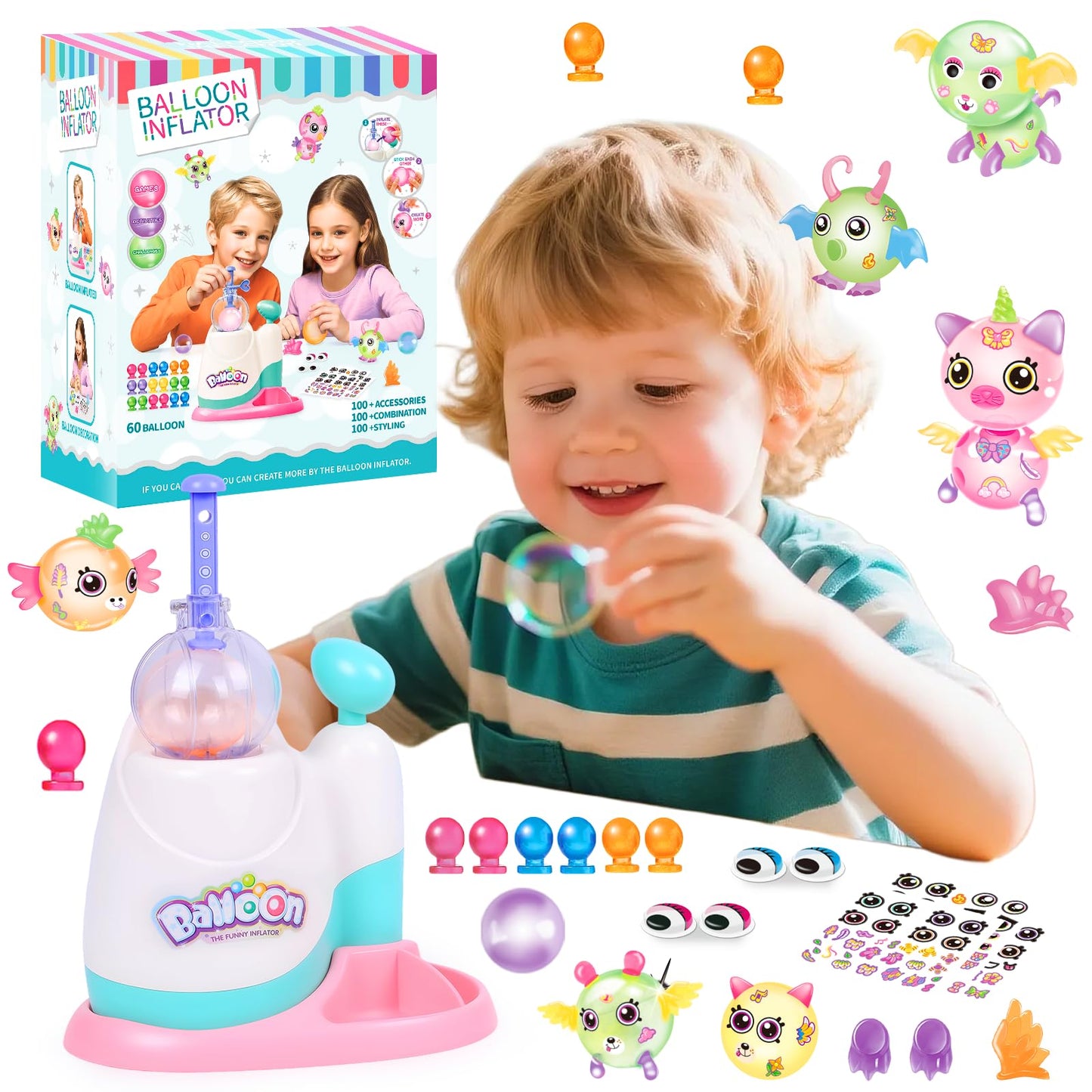 Kenvc - Animal Balloon Kit, DIY Craft Kits for Kids, Make Your Own Magic Globe, Arts and Crafts for 3 4 5 6 7 8 9 10 11 12 Years Old Boys Girls Creative Activities