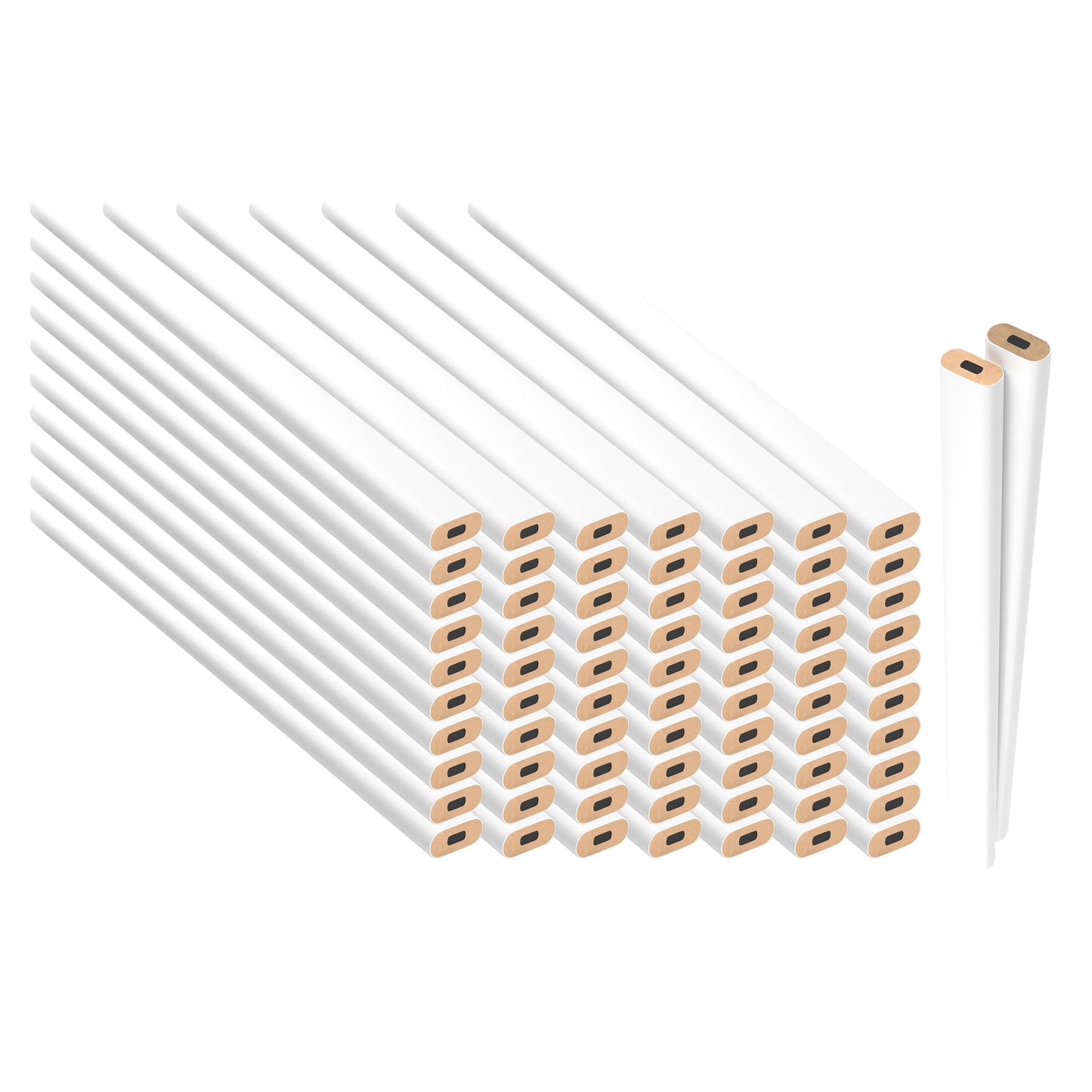 GRAPHITE Hard Lead Carpenter Pencils Bulk - (72) Pieces Lumber Wooden Pencil #2 (HB) - White