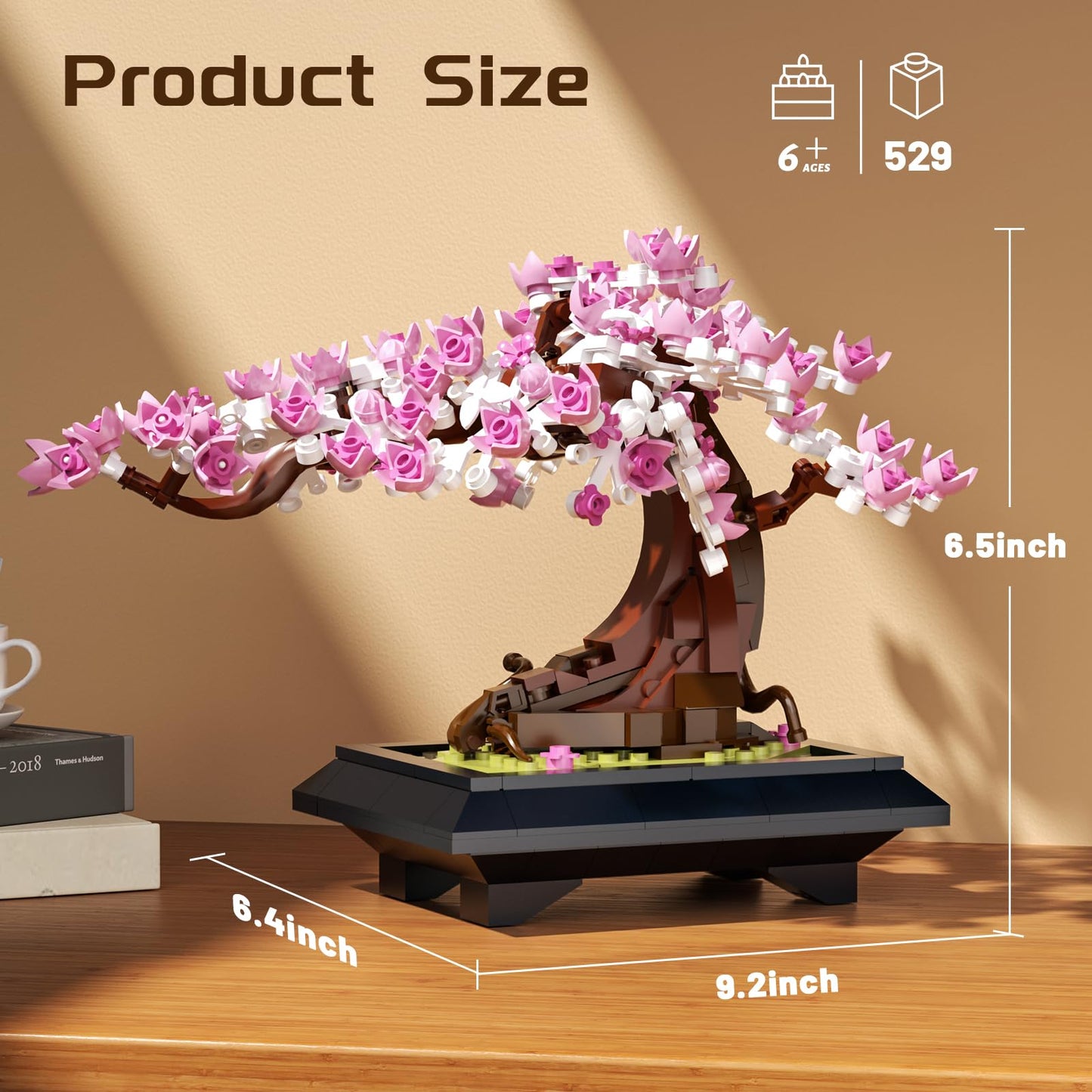 Taojiyuan Bonsai Tree Building Set, 4 in 1 Four Seasons Bonsai Tree Building Toy, Plant Collection Home Decoration Building Blocks DIY Adult Creative Gifts for Girls and Boys