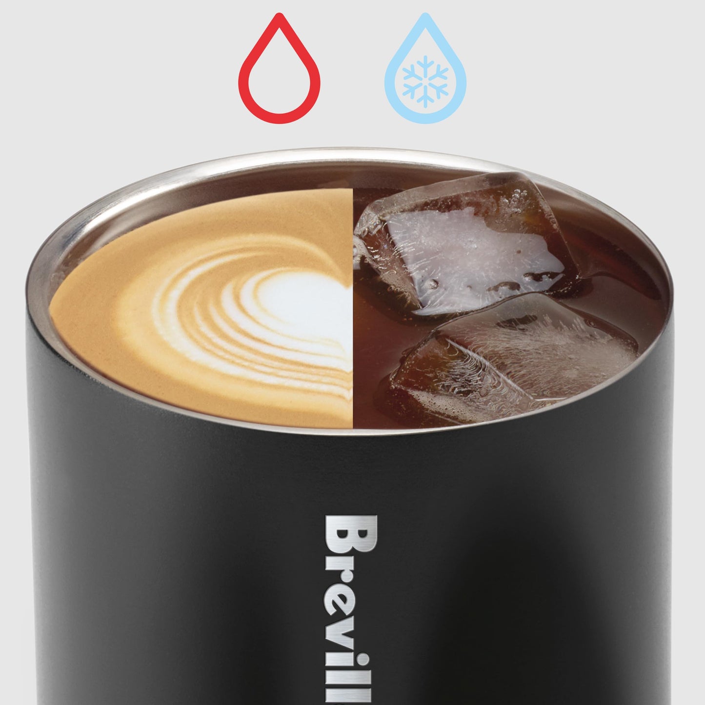 Breville BEA050BTR Shake and Take Thermal Travel Coffee Cup and Cocktail Shaker, Black Truffle