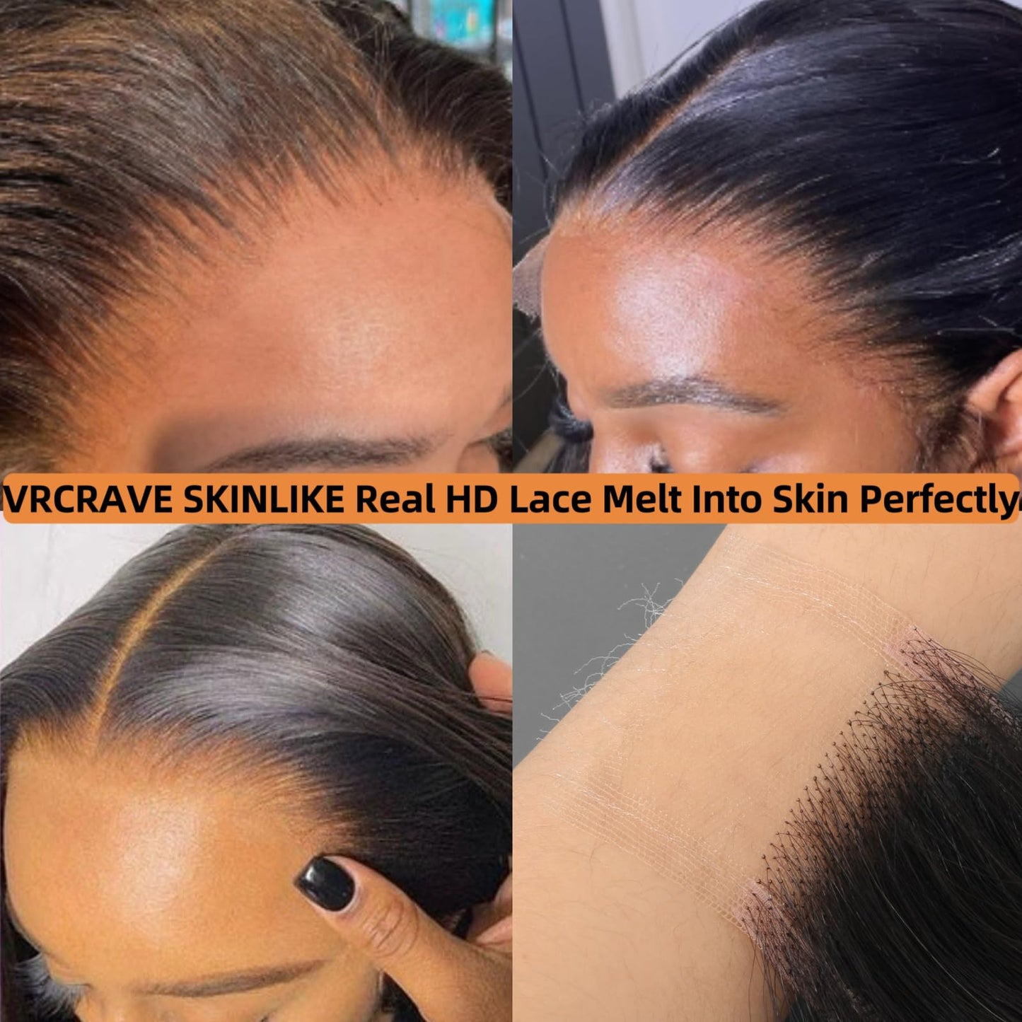 2x6 SKINLIKE Real HD Lace Closure Only, 0.095mm Ultra-thin Invisible HD Lace Closure Pre Plucked Single Knot Body Wave Human Hair Lace Closure 18 inch