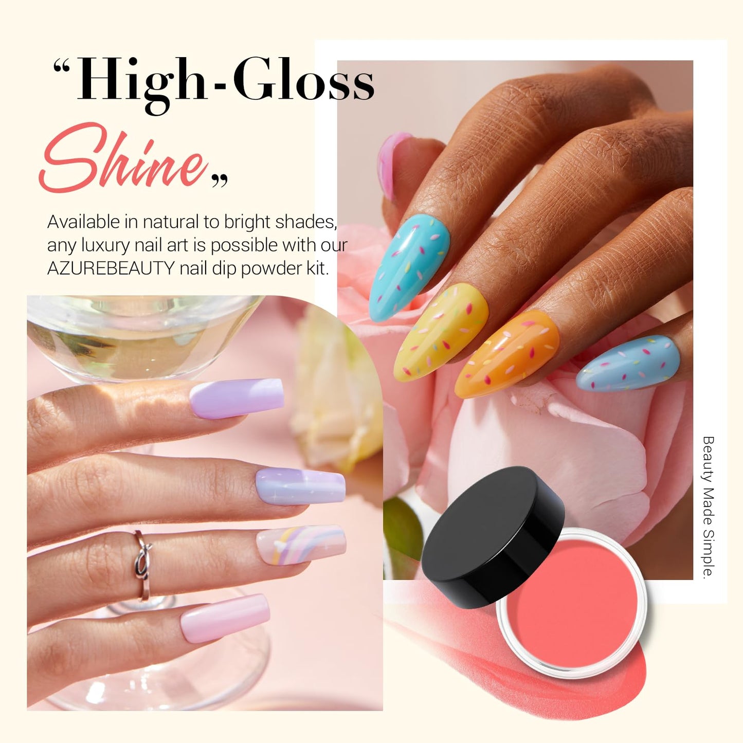 AZUREBEAUTY Dip Powder Nail Kit with Electric Nail Drill 24 Colors Bright Green Pink Orange Nail Starter Kit with Dip Liquids Base Top Coat Activator Portable Manicure French Nail Art Essential Set