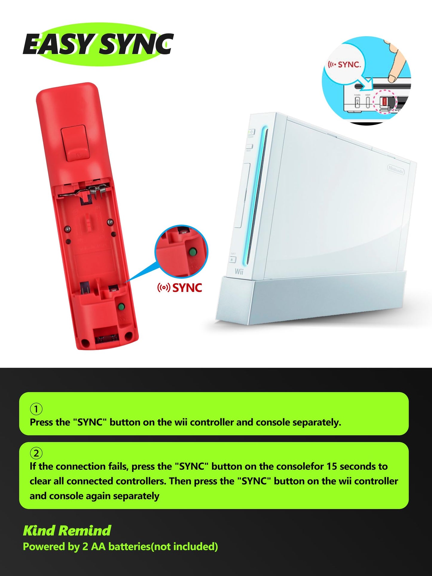 (Red*2) Remote Controller with Motion Plus for Wii/WII U, 2 in 1 Remote with Nunchuck Controller for Wii/WII U Console [nintendo_wii_u]