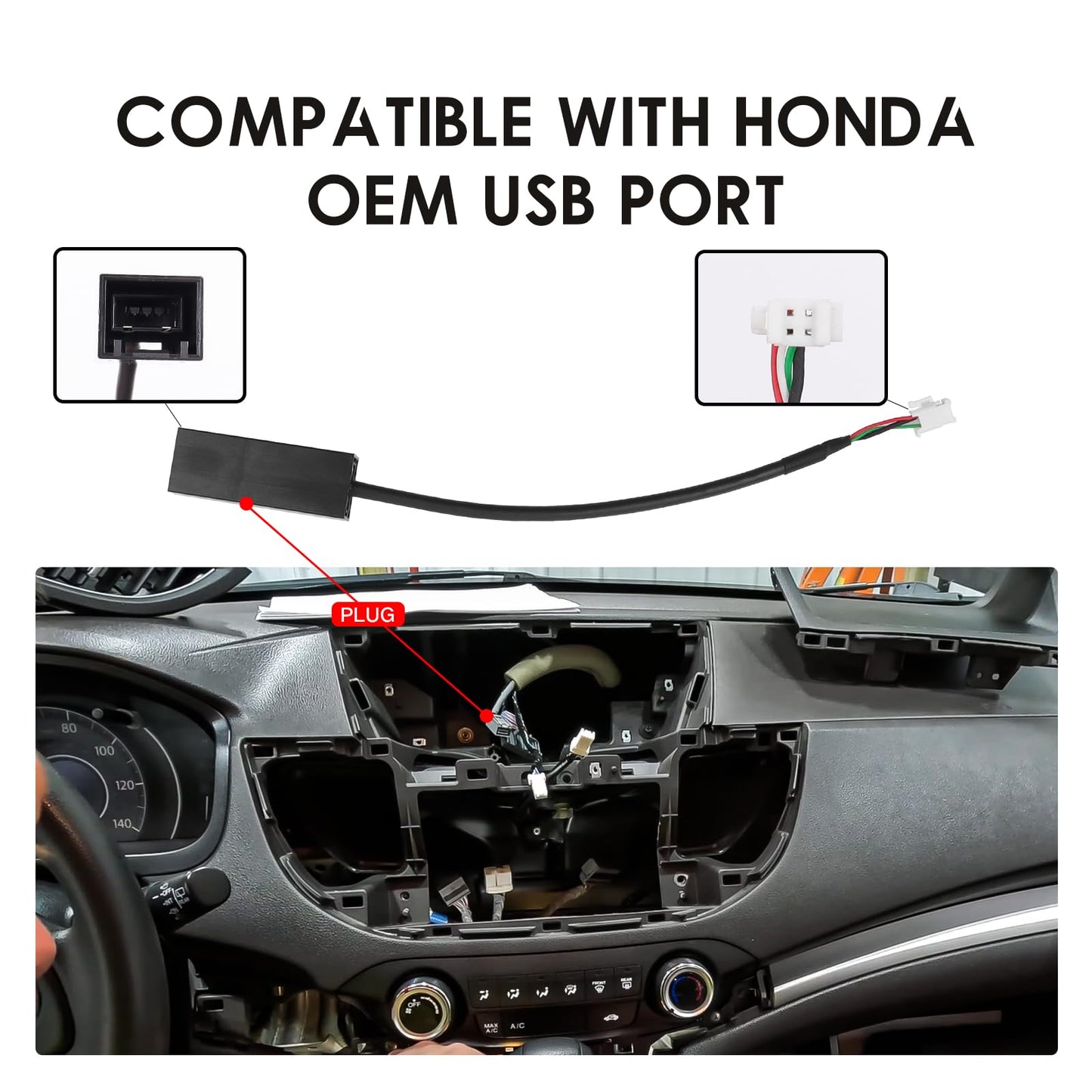 ViaBecs 16PIN Car Radio Wire Harness with Canbus Adapter for 2012-2016 Honda CRV 2.0L 2012-2015 Civic Support Steering Wheel Controls, Factory Backup Camera for Aftermarket Android Stereo Head Unit