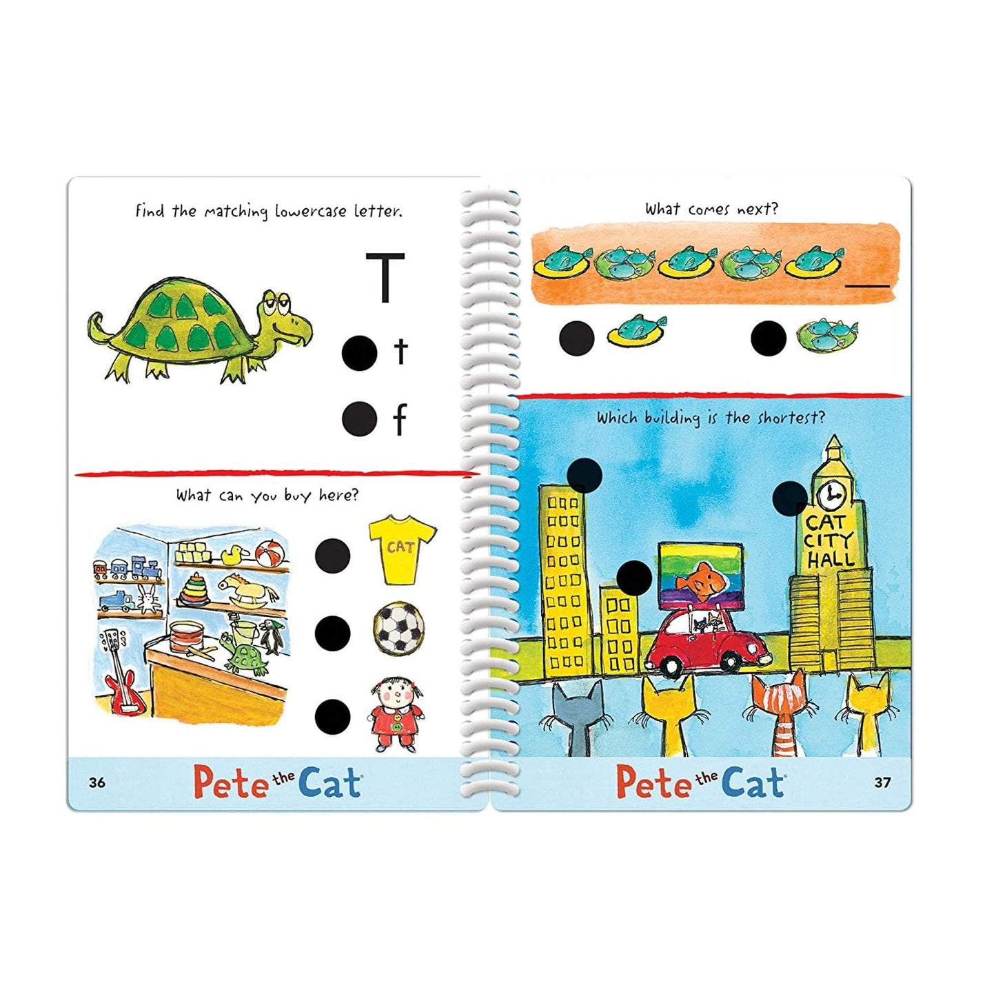 Educational Insights Hot Dots Jr. Pete The Cat - I Love Preschool Set with Interactive Pen, Math & Reading Workbooks, 200+ Multi-Subject Lessons, Ages 3+