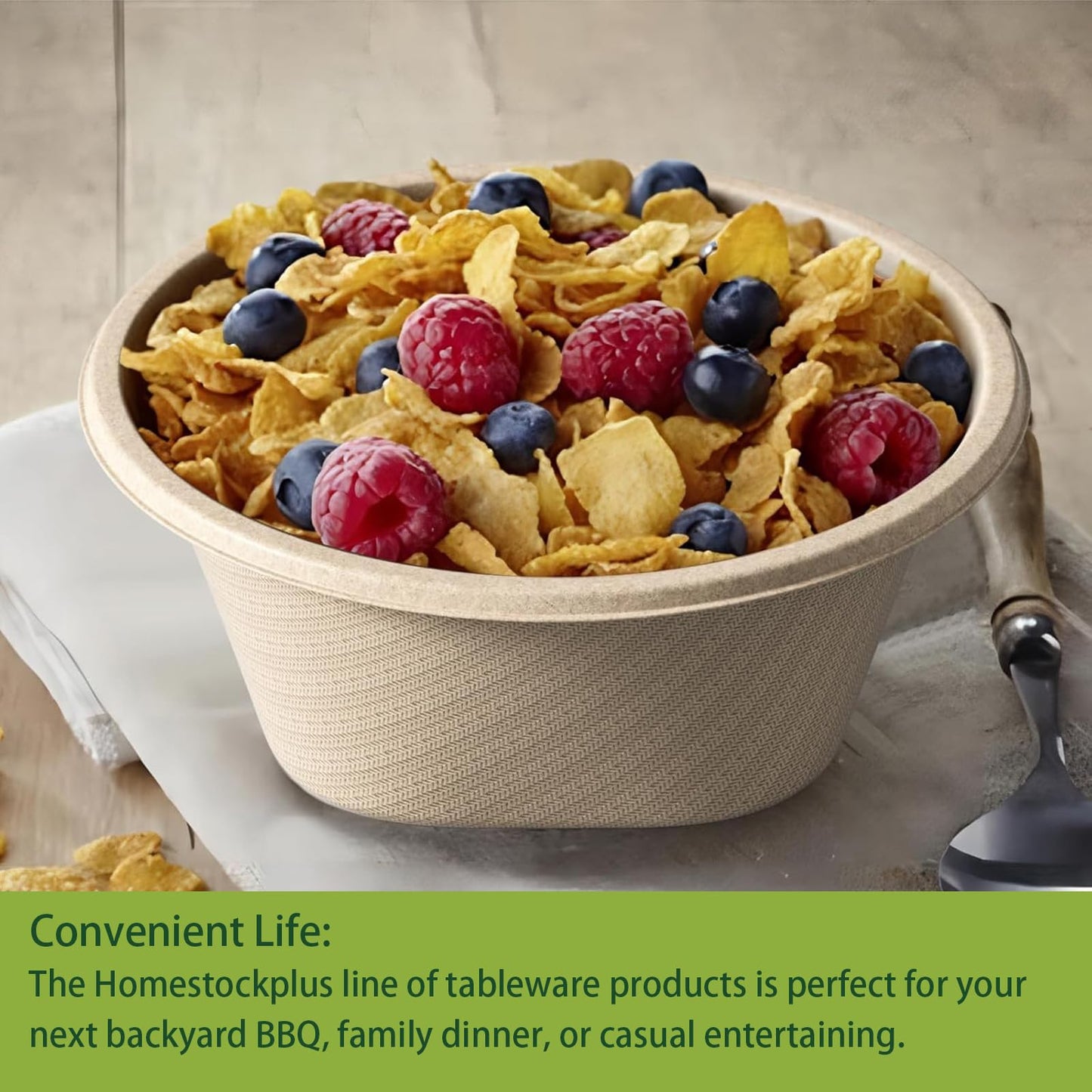 32 Ounce Large Paper Bowls Disposable Soup Bowl Disposable Heavy Duty Compostable Bowls, Eco-friendly Sugarcane and Bamboo Bagasse Biodegradable Bowl for Soup, Salad, Dessert, Ice Cream [100 Pack]