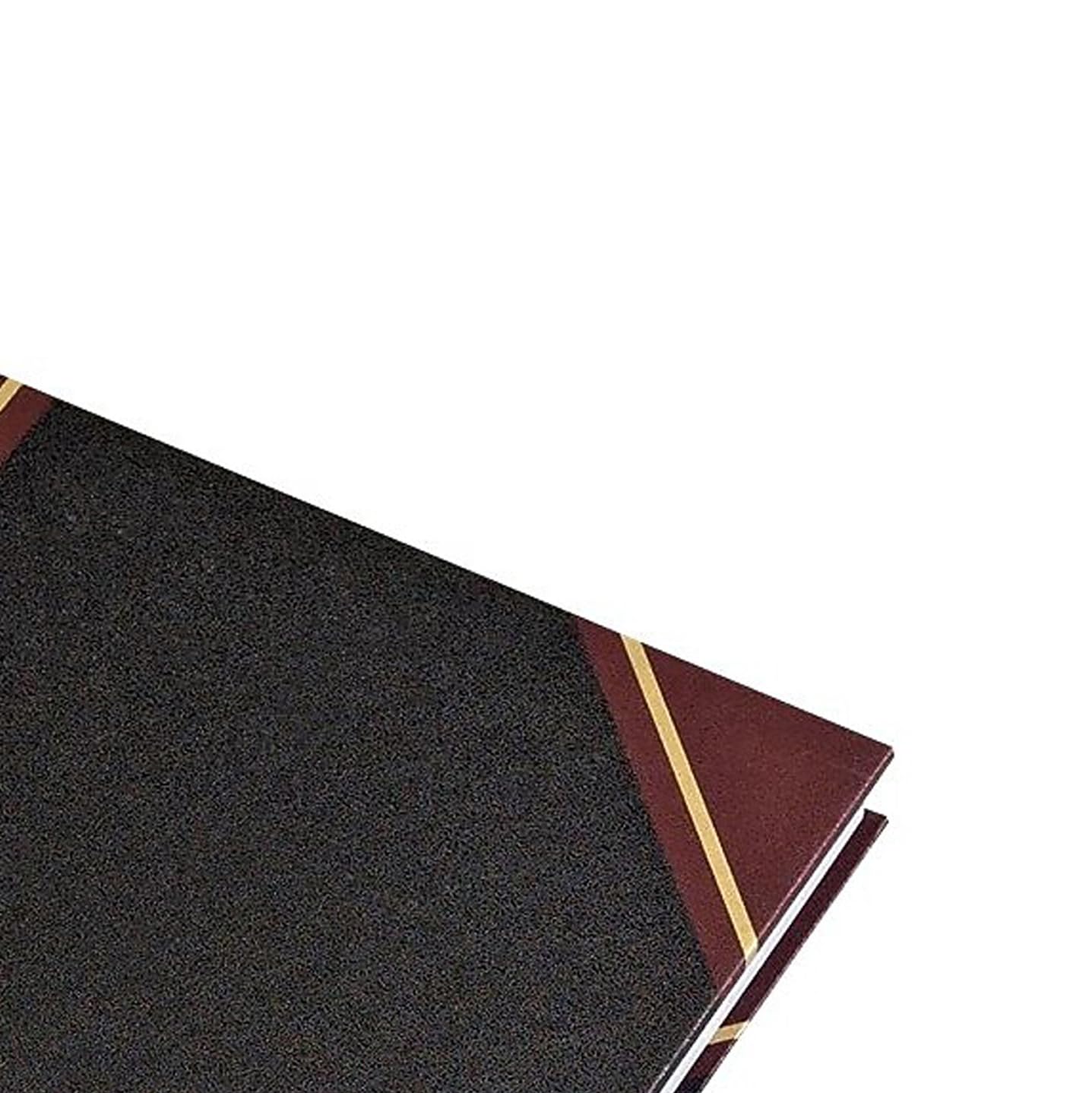 Staples Record Book, Black Hardbound Ledger Notebook, 300 Numbered Pages, Durable Sewn Binding for Logs, Records & Notary Entries