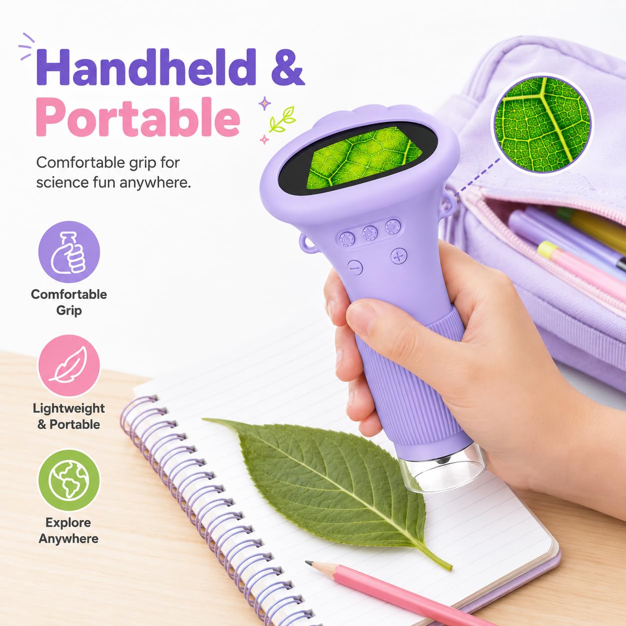 Digital Handheld Microscope - Purple