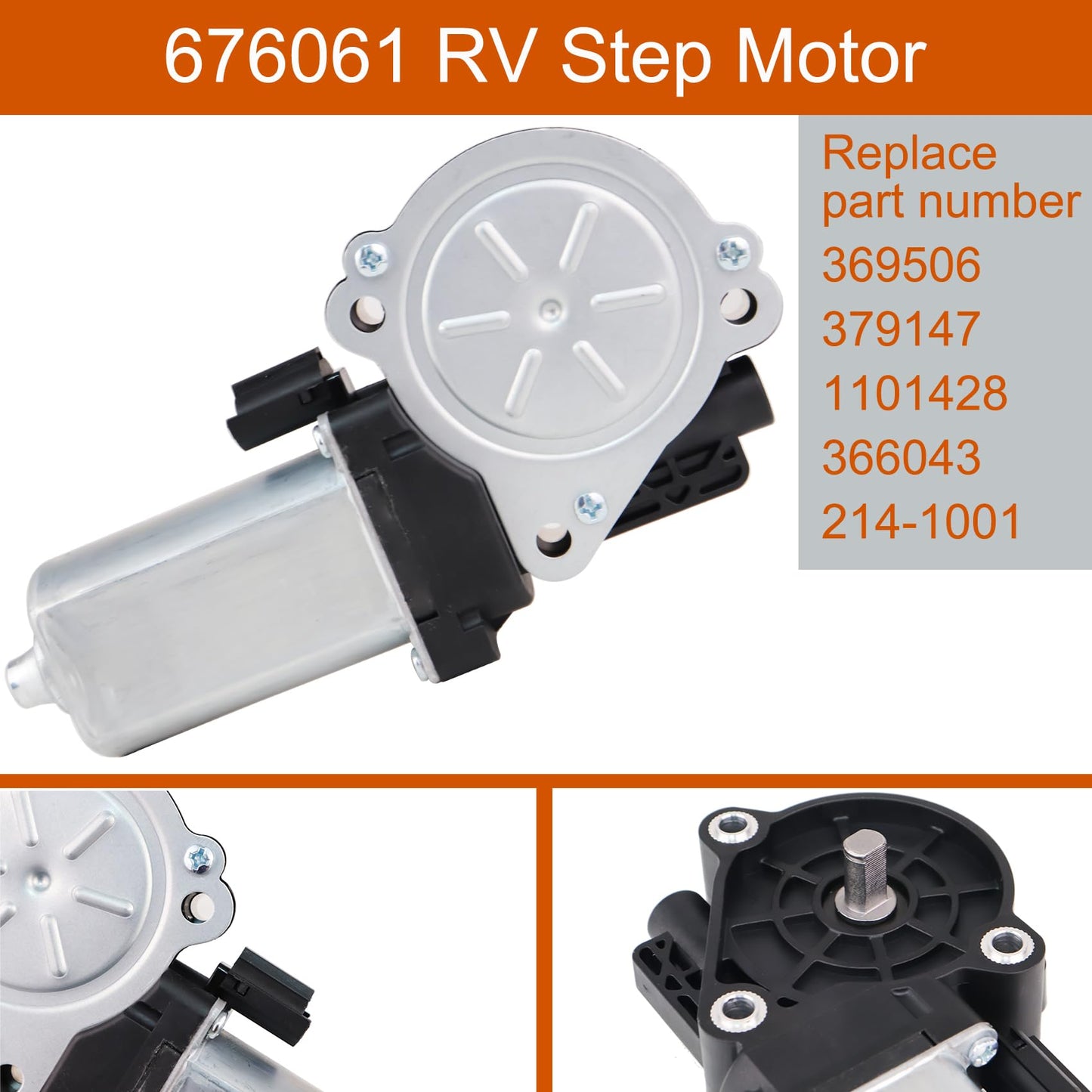 379160 RV Gear Box Linkage A with 676061 Step Motor Compatible with kwikee Electric Steps 22, 23, 28A, 30, 32, 33, 34, 35, 36, 38 and 40 Series. Replace 379147 379160 366043 1101428 676061 2141001