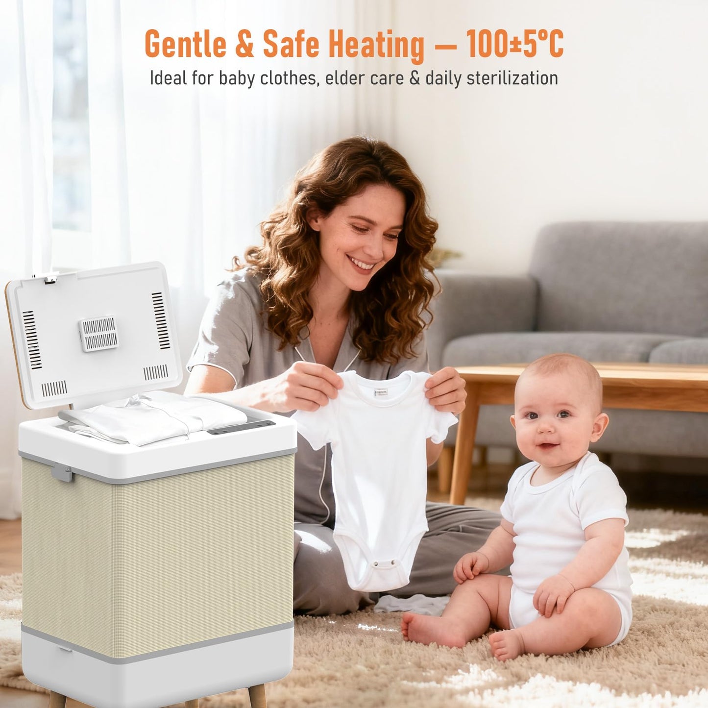 Towel Warmer for Bathroom, Home Spa & Outdoor, 35L Large Foldable Hot Towel Warmer Bucket, Fast Heating Towel Dryer & Heater, ETL Certified, House Warming Gifts New Home, Parents & Baby
