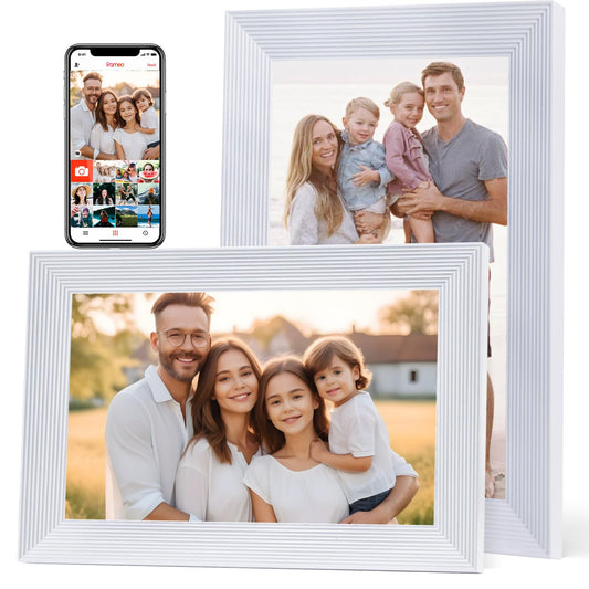 32GB Frameo Digital Frame WiFi Digital Picture Frames Load from Phone,Frameo 10.1 inch Smart WiFi Digital Photo Frame,1280x800 HD IPS LCDTouch Screen,Electronic Picture Frame Auto-Rotate-White