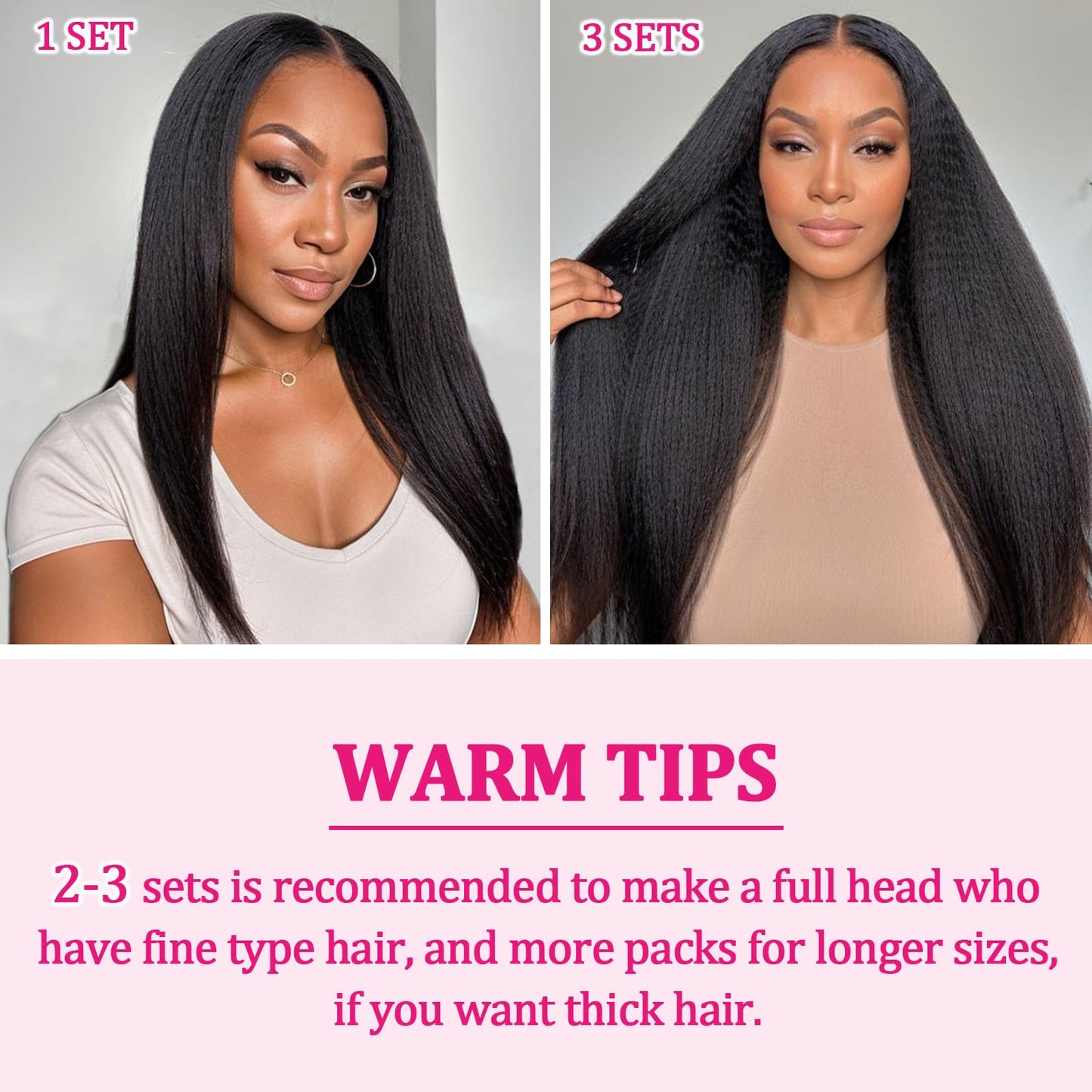 Kinky Straight Clip in Hair Extensions Real Human Hair 8Pcs 120g Kinky Clip Ins Full Head Brazilian Remy Hair Extensions for Women Natural Black Double Weft Hair Extensions Clip Ins 20 Inch