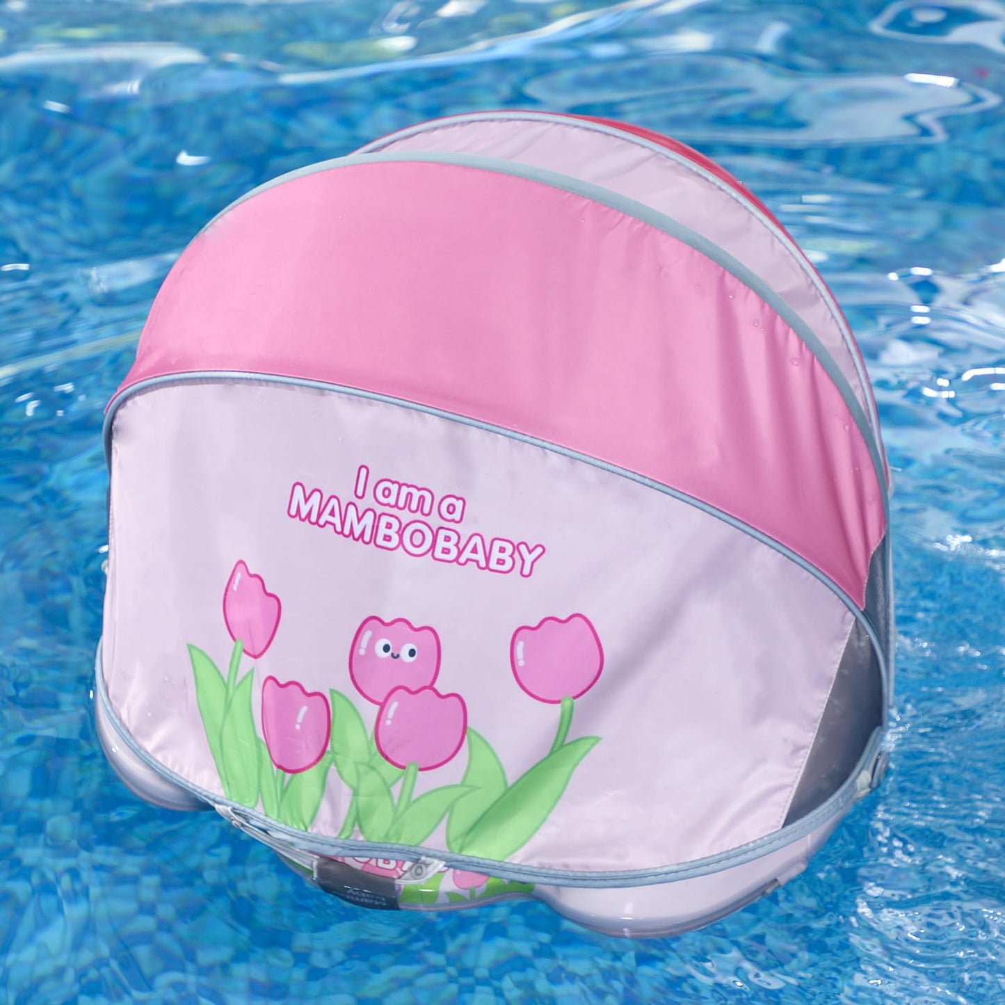 3 Swim Method Add Bed More Comfortable Mambobaby Float with Tail and Canopy Non-Inflatable Baby Swim Float Mambo Float Smart Swim Trainer Infant Swim Pool Float Swim Ring for 3-24months Girls Boys