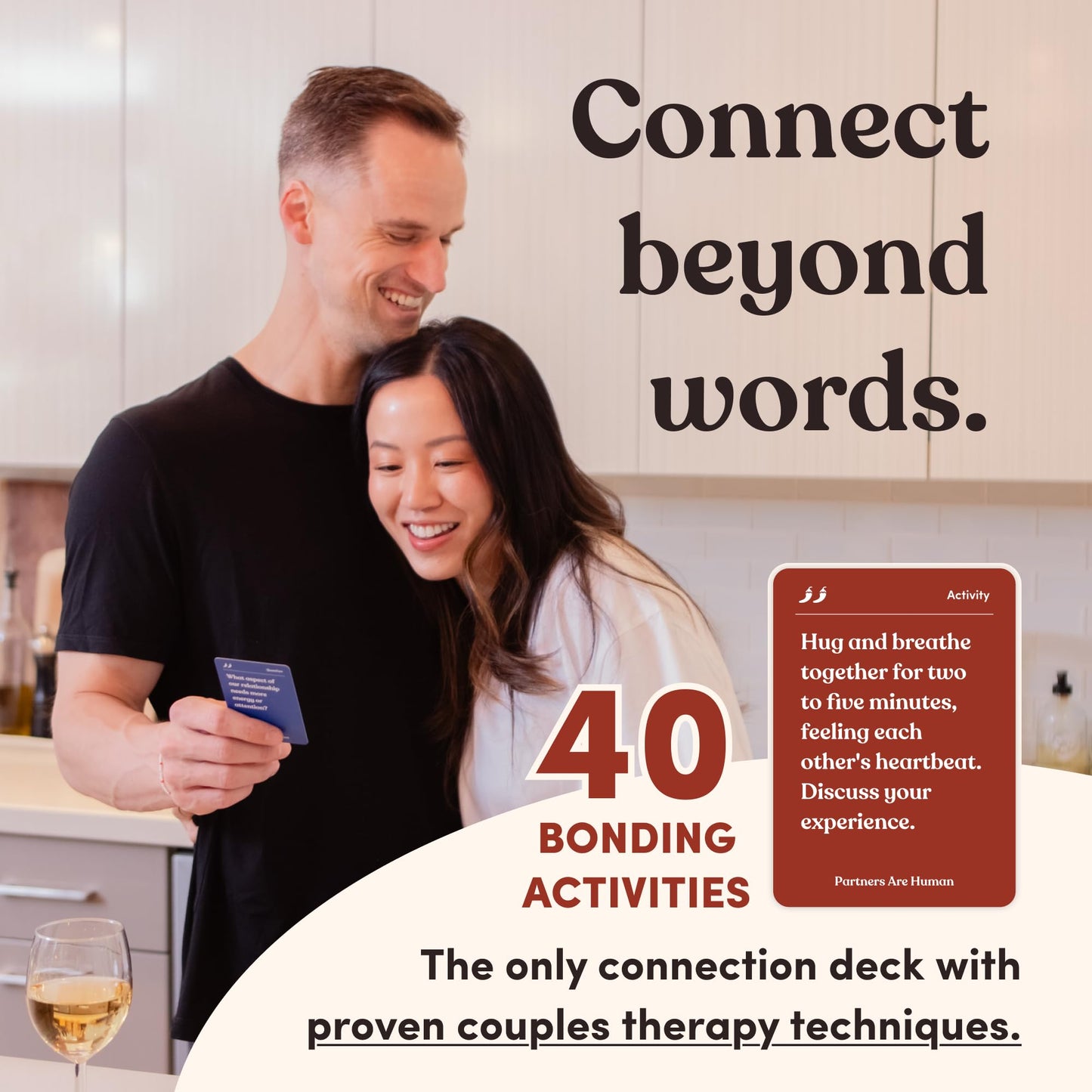 Partners are Human | 140 Conversation Cards to Help Deepen Romantic Relationships | Card Game for Bonding & Communication | Therapy for Adults