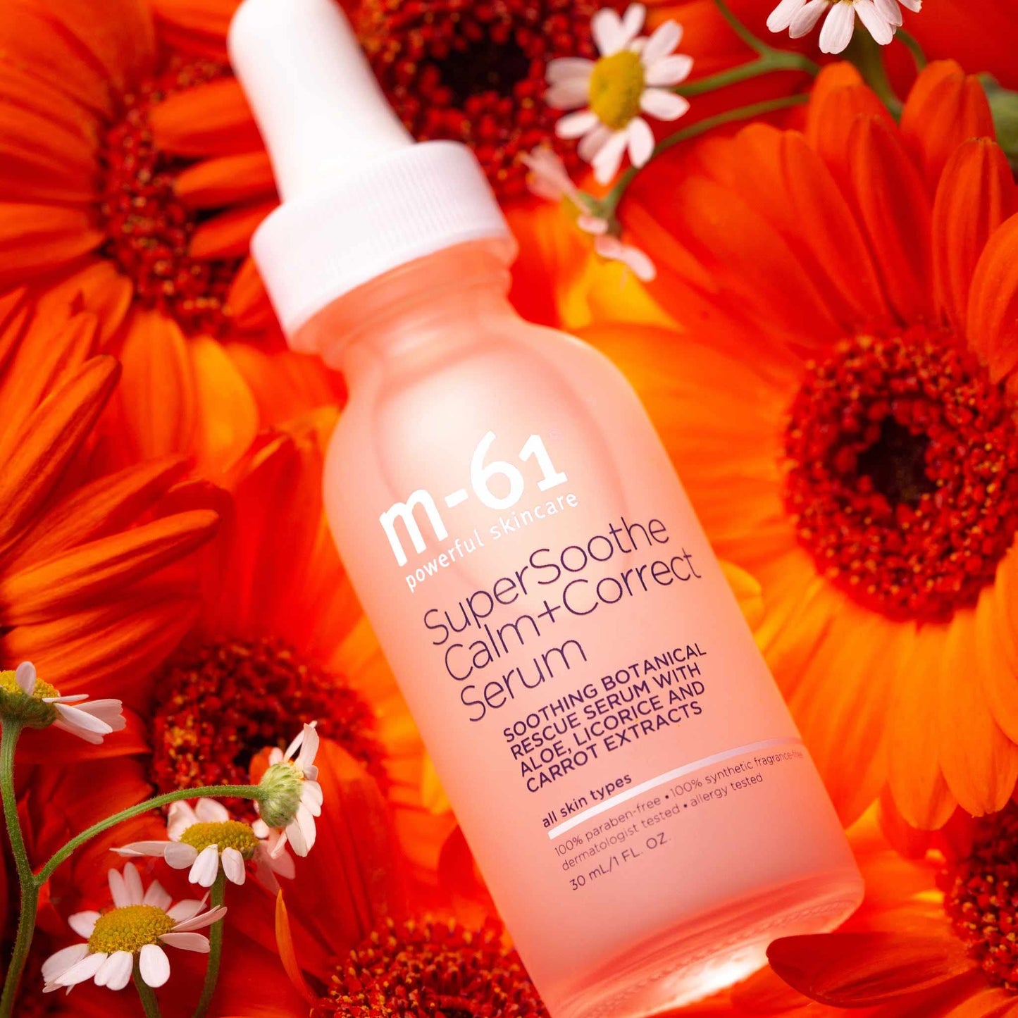 m-61 SuperSoothe Calm+Correct Serum - Antioxidant-packed calming and hydrating serum with aloe, licorice and carrot extracts.