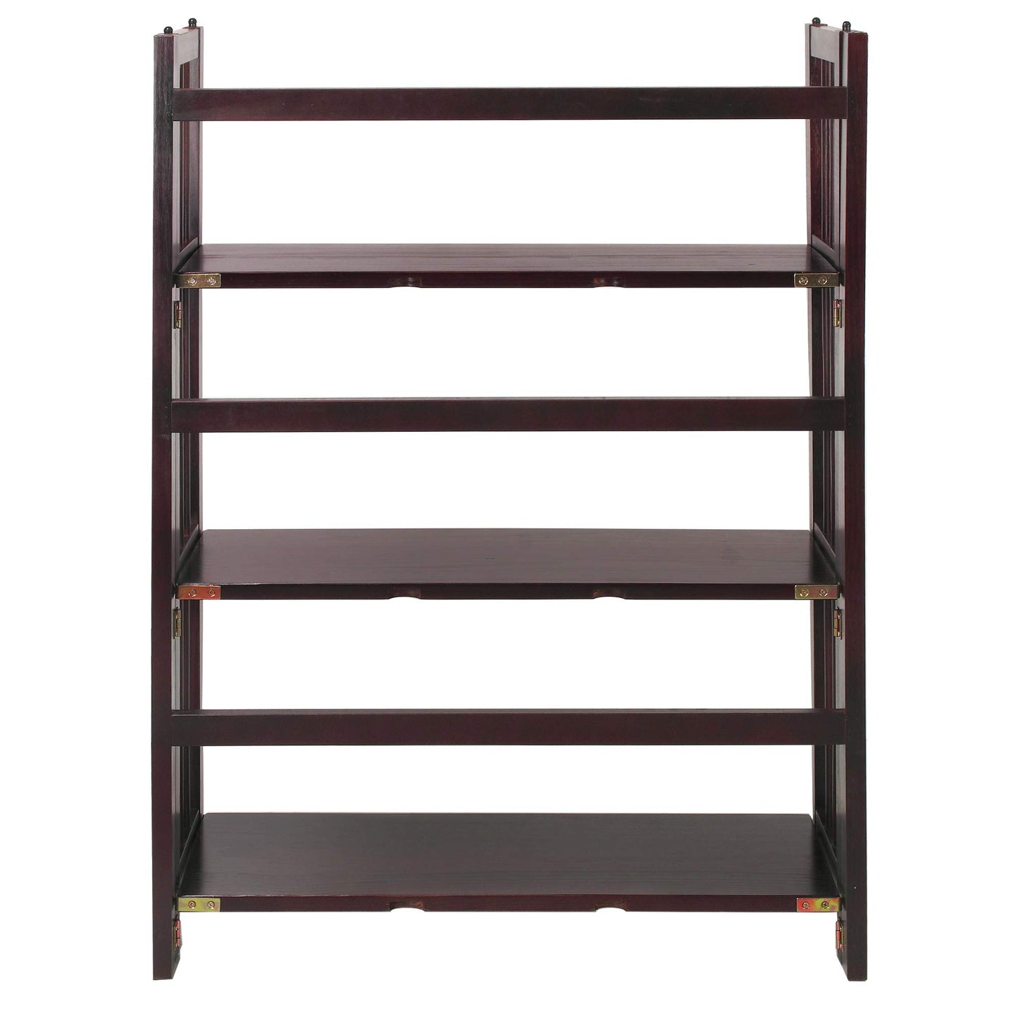Casual Home 3 Shelf Folding Stackable Bookcase, 27.5" Wide, Espresso
