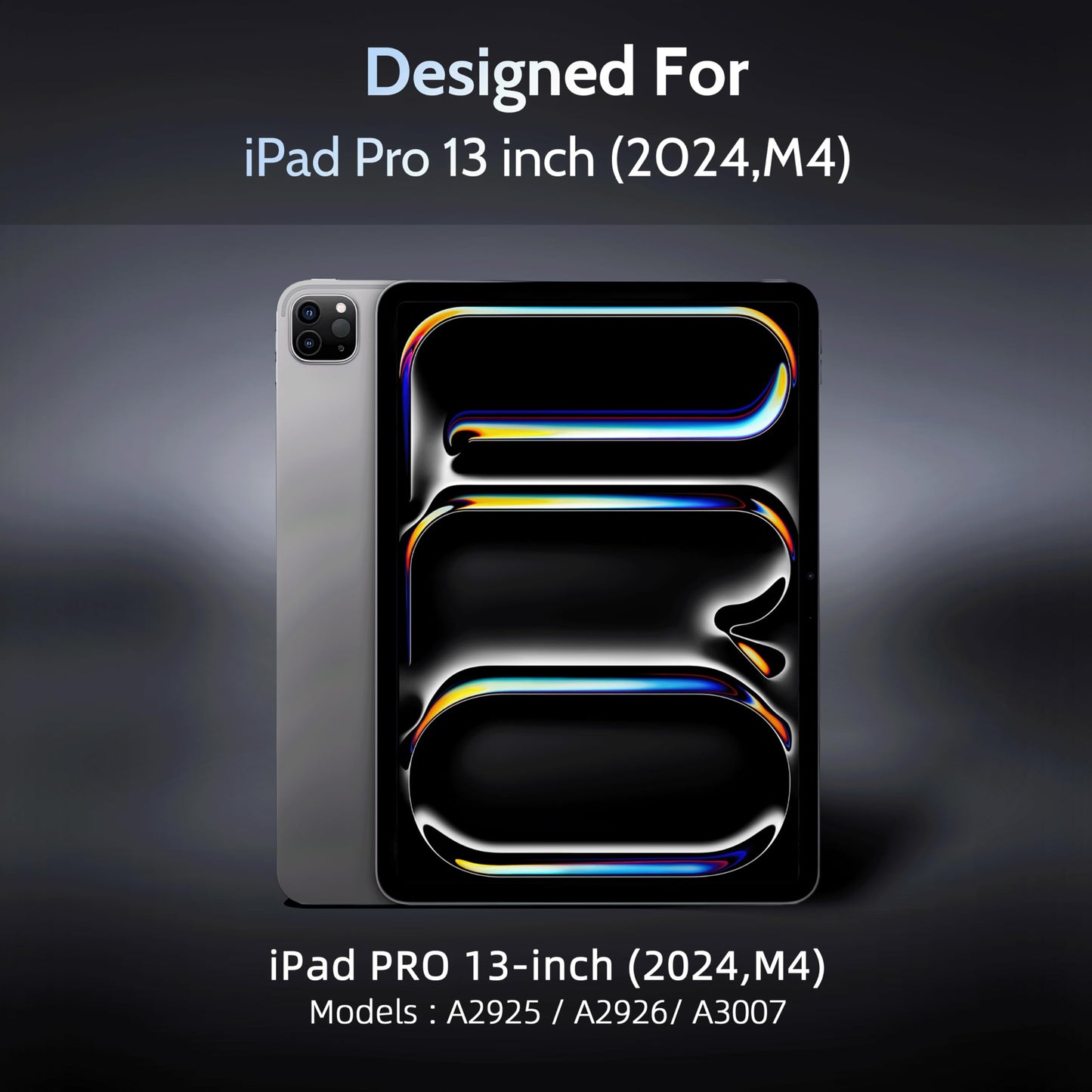 Peslv 4-Way Magnetic Privacy Screen for iPad Pro 13 Inch 7th (2024, M4),360 Removable Anti Blue Light Glare Spy Private Filter, High Sensitive Bubble-Free Easy Install Black Security Screen Protector