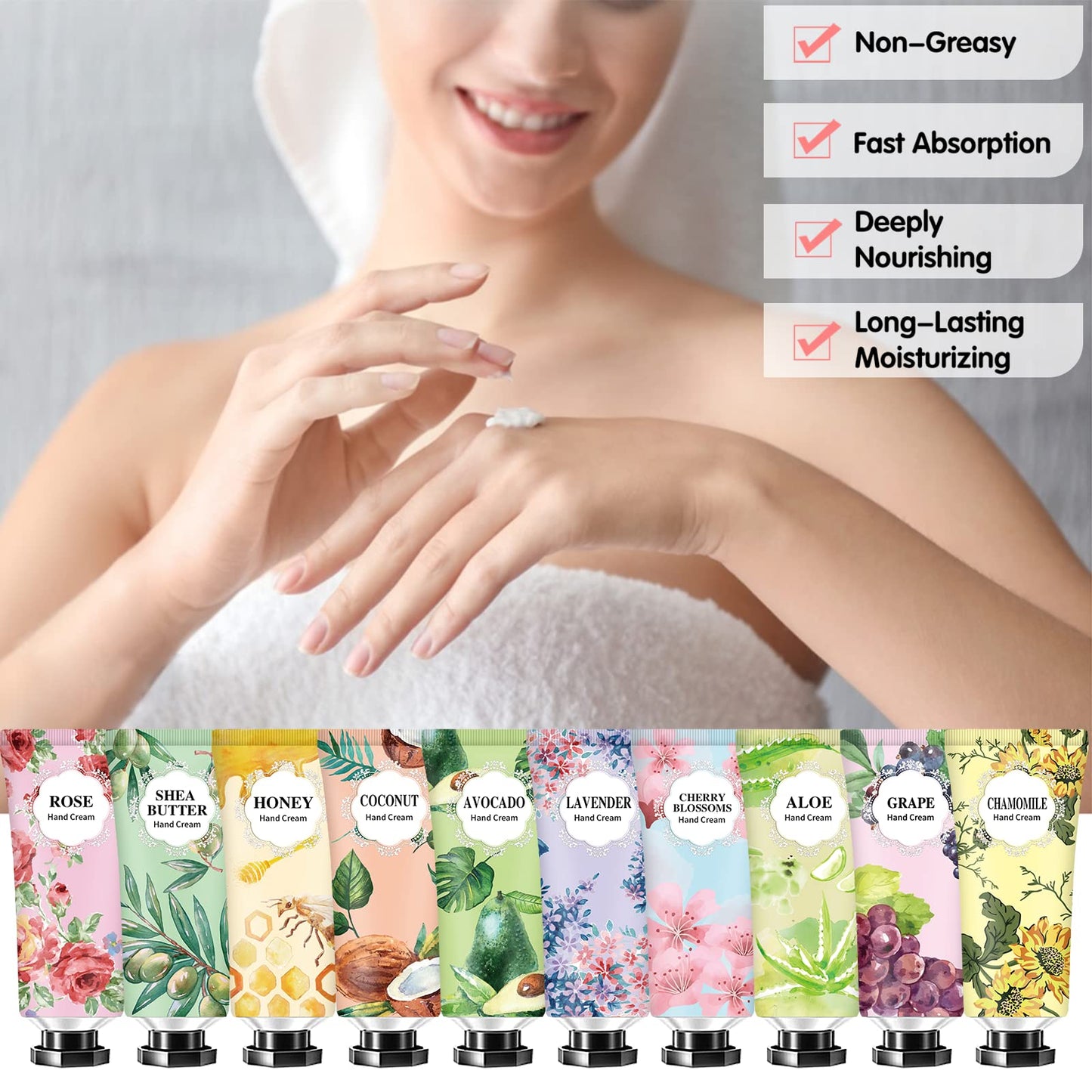 74 Pack Hand Cream Gift Set For Women and Girls,Easter Basket Stuffers for Teens,Teacher Appreciation Gifts,Shea Butter in Natural Plant Hand Lotion For Dry Hands,Scented Mini Hand Lotion Travel Size