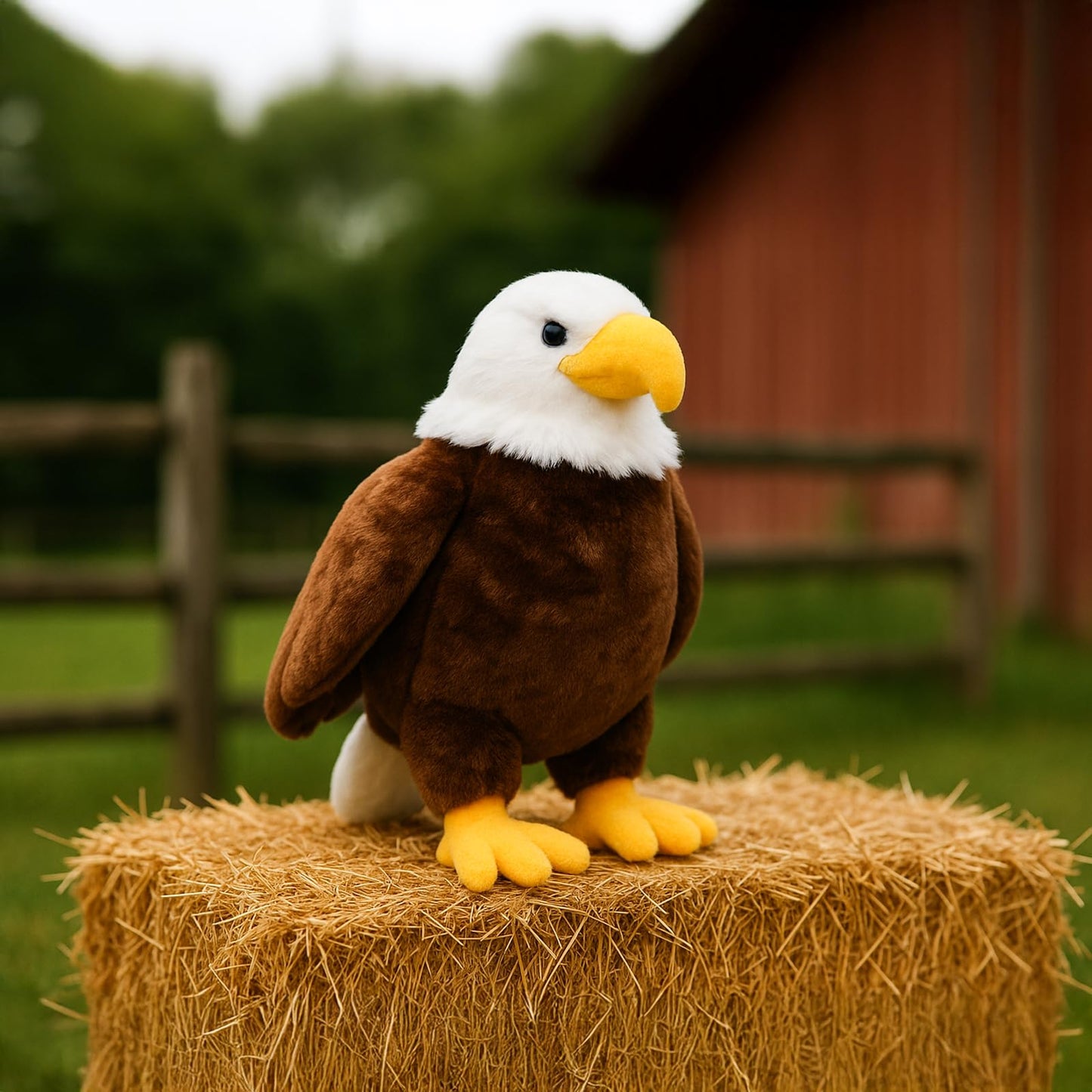 WEIGEDU Hawk Eagle Stuffed Animals, Stuffed Eagle Hawk, Eagle Plush Toys for Boy Girl Kids Birthday, 12 inches