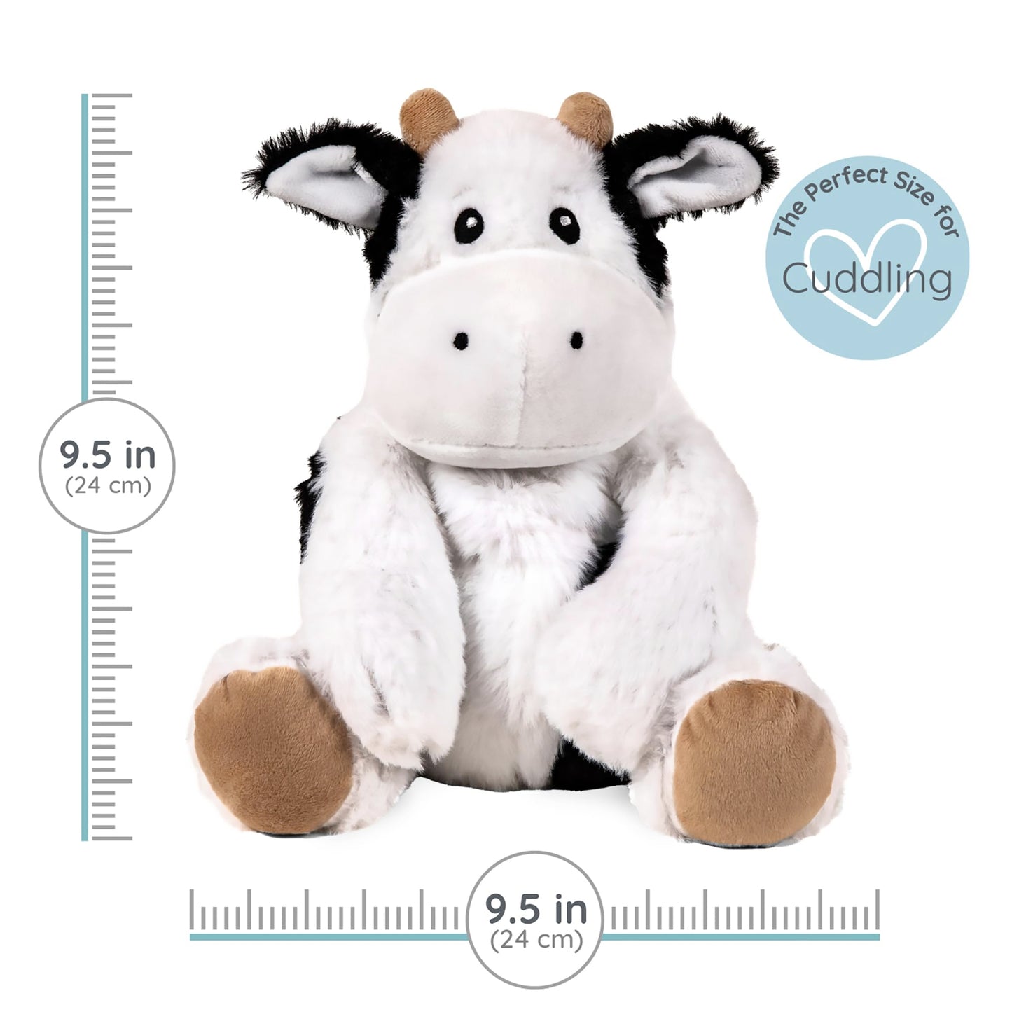 Warm Pals - Callie Cow - 1.5lbs - Cozy Microwavable Lavender Scented Plush Toys - Heated Stuffed Animal - Heatable Coolable Bedtime Comfort Plushie