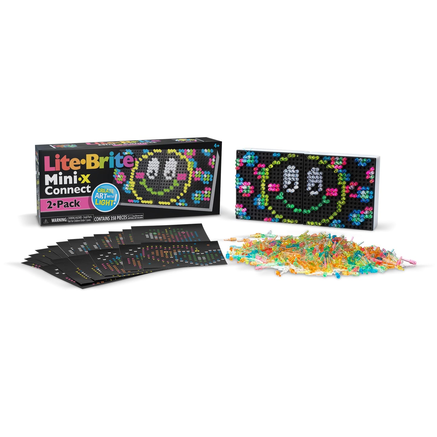 Lite-Brite Mini-X Connect, 2-Pack