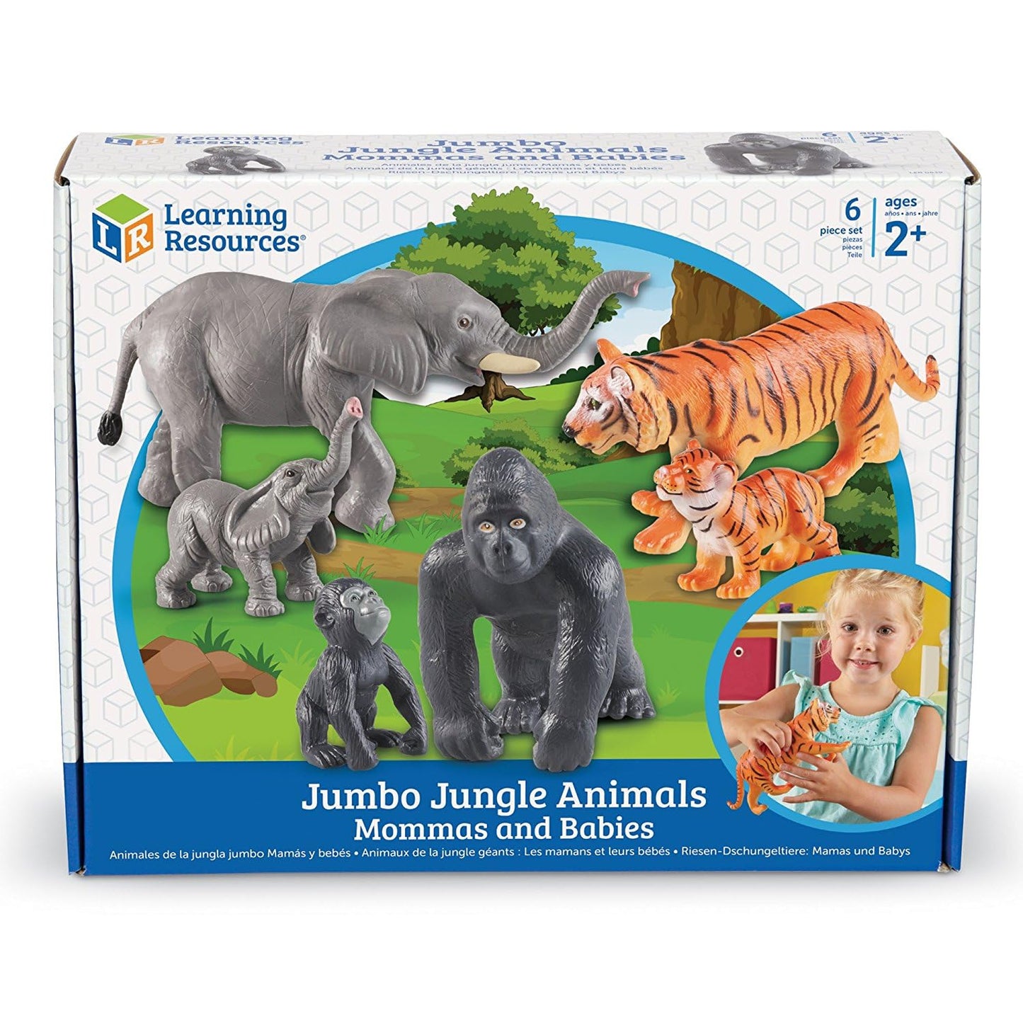 Learning Resources LER0839 Jumbo Jungle Animals: Mommas and Babies