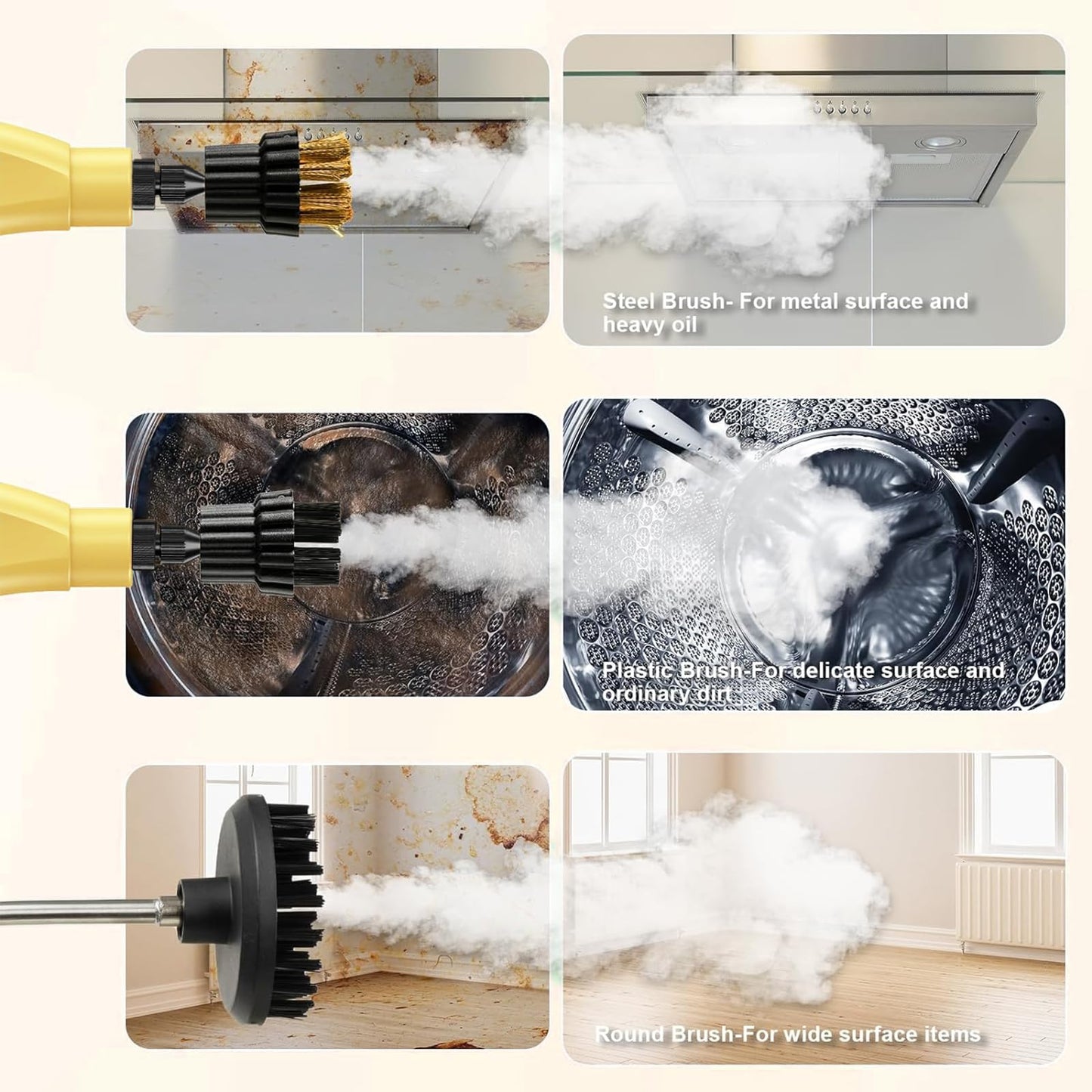 2500W Handheld Steam Cleaner with 1100ML Tank, 6 Speed Portable High Pressure Steamer Cleaning Machine with11 pcs Accessories, Fast Heating Steamer for Home Furniture Grease, Car, Kitchen, Tile Carpet