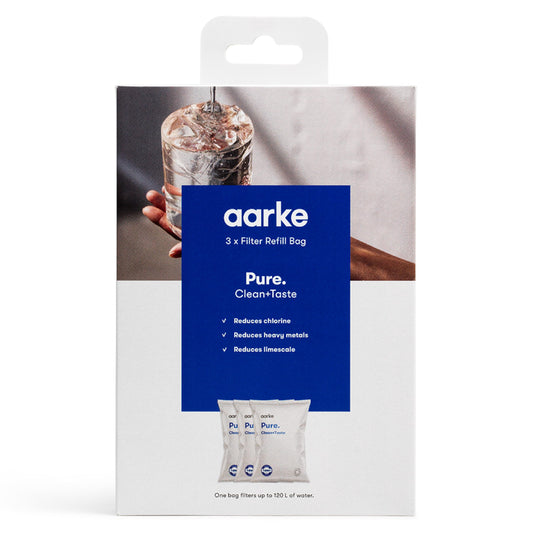 Aarke Pure Filter Refill Granules - Reduces Heavy Metals for Clean Water, Eco-Friendly, 8-Week Performance, Compatible With Purifier Pitchers (3 Pack)