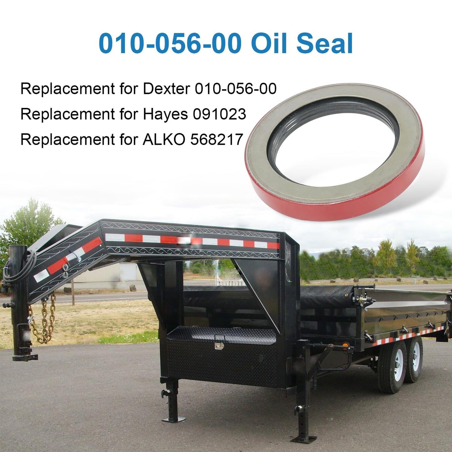 4PCS Oil Seal 3.125" X 4.506" Replacement for Dexter 010-056-00 10K 12K Heavy Duty 15K Axles Trailer Axle Bearing Seal