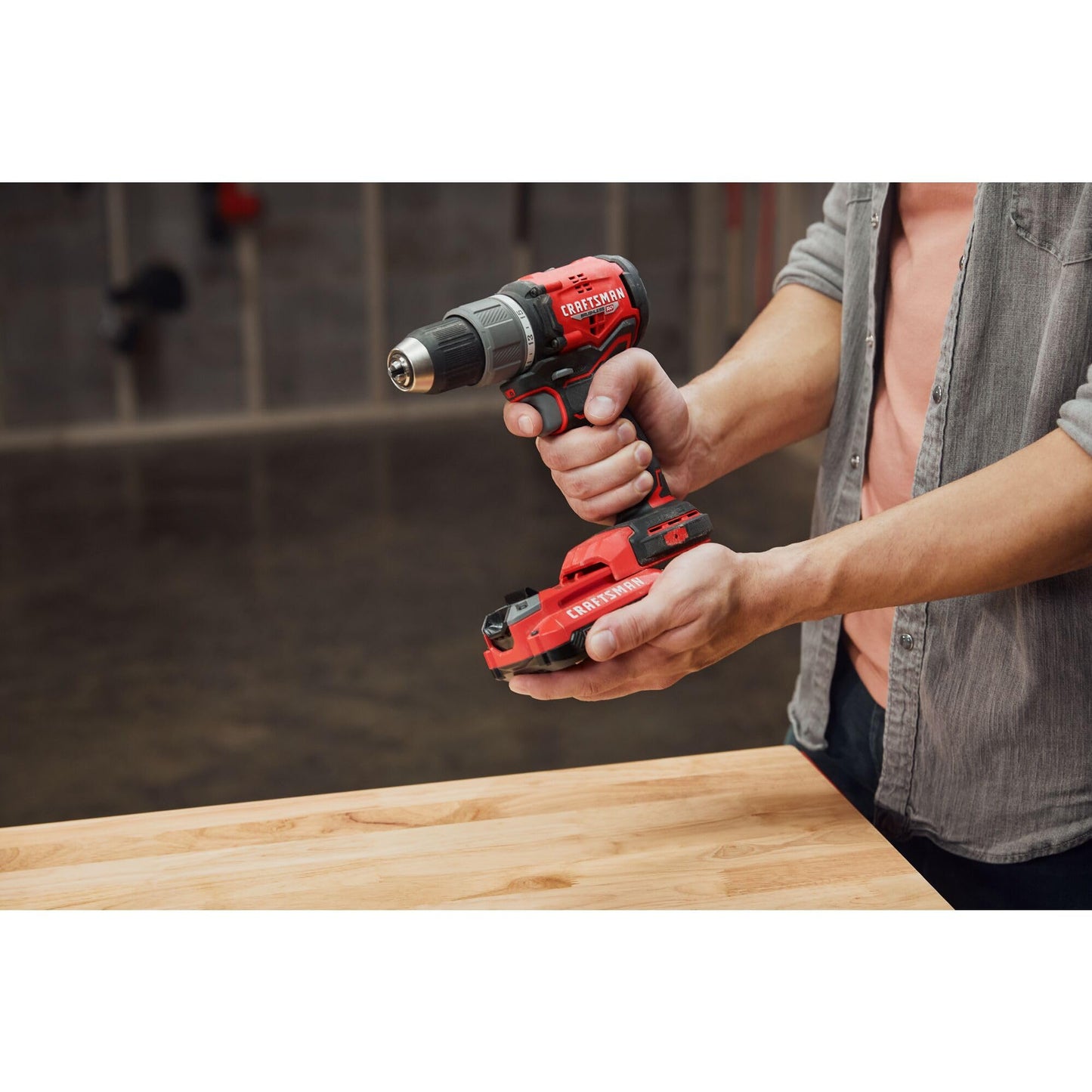 CRAFTSMAN V20 1/2 Inch Cordless Drill/Driver Kit with 1 Battery and Charger (CMCD713C1)