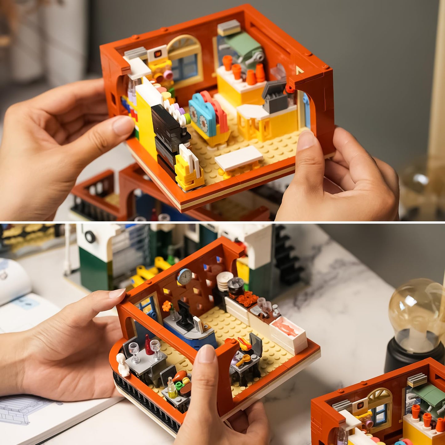 City Car Repair Shop Building Set Compatible with Lego for Adults, Architecture Building House Kit for Boys and Girls 8-14 Years 1637 pcs