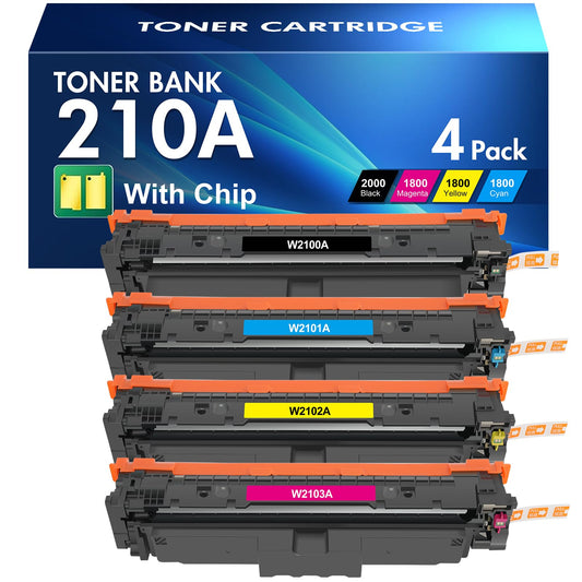 210A Toner Cartridges 4 Pack: 210X MFP 4301fdw Compatible for HP 210A 210 Toner Cartridges Set Color Laserjet Pro MFP 4301fdw 4301fdn Pro 4201dw 4201dn Series Printer W2100A W2100X High Yield Ink