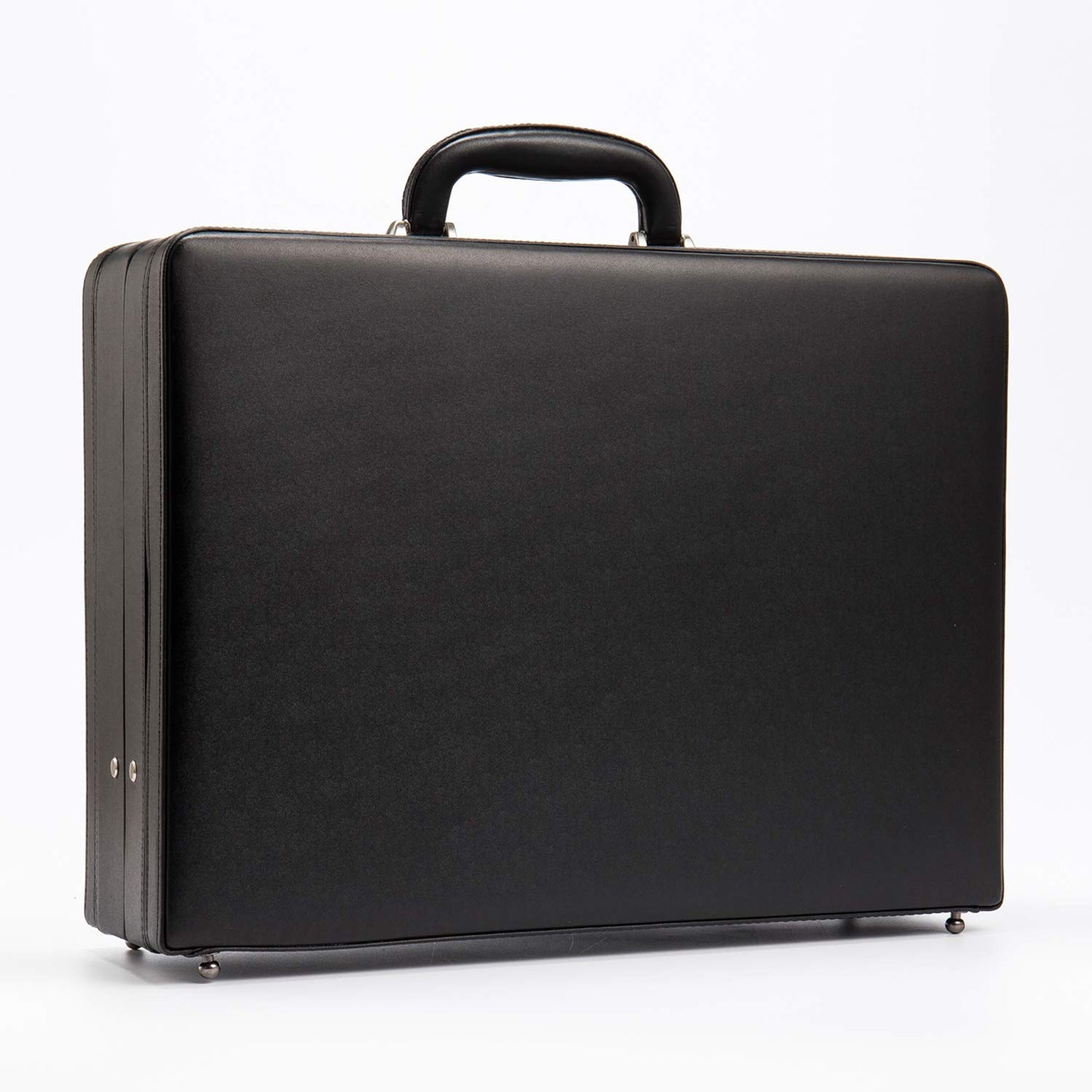 YUEMAI Hard Attache Briefcases for Men & Women/Bonded Leather Slim Hard-Sided Laptop Cases with Combination Locks - Black