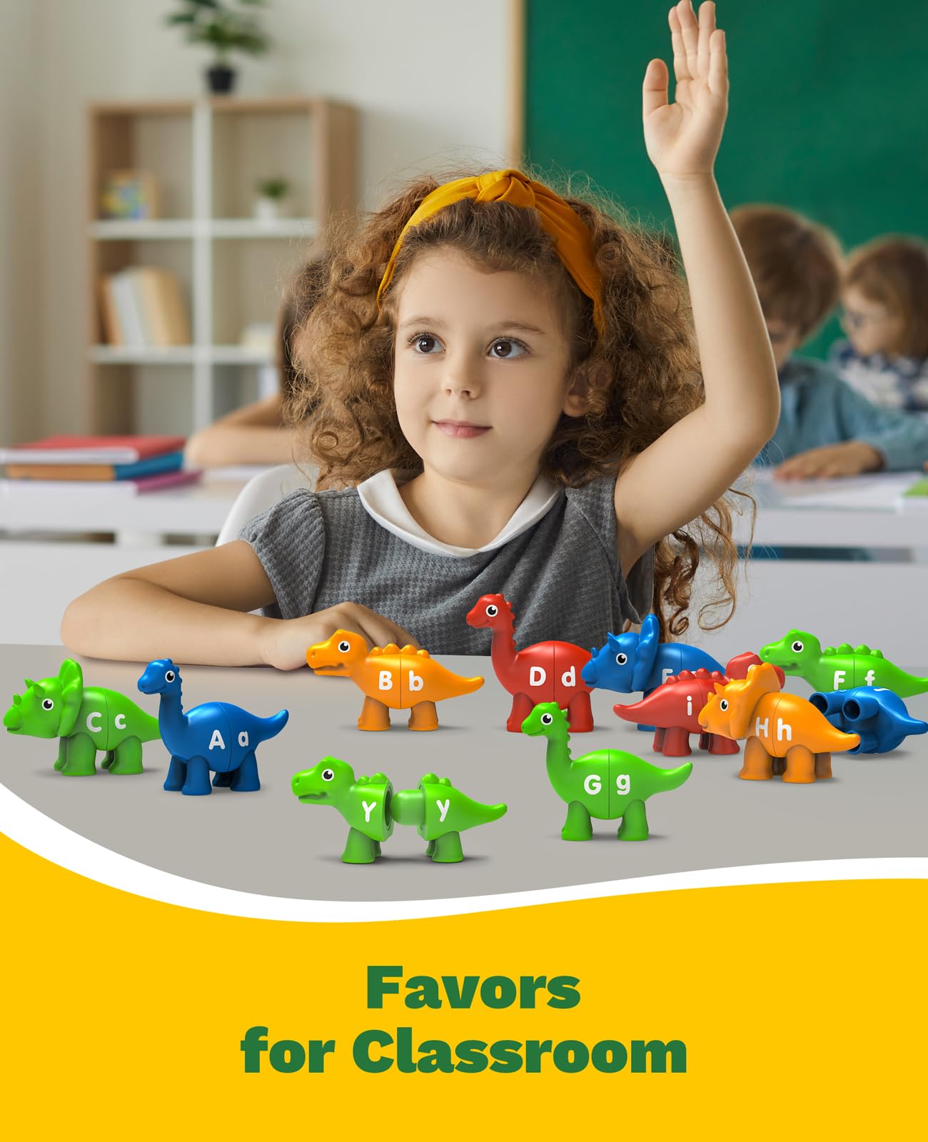 Learning Toys for 2 3 4 5 Year Old, 26PCS Dinosaur Alphabet Learning Toys with Uppercase and Lowercase,Preschool Activities Montessori Fine Motor Toys for Toddlers Kids Age 18M+ Boys Girls Gift