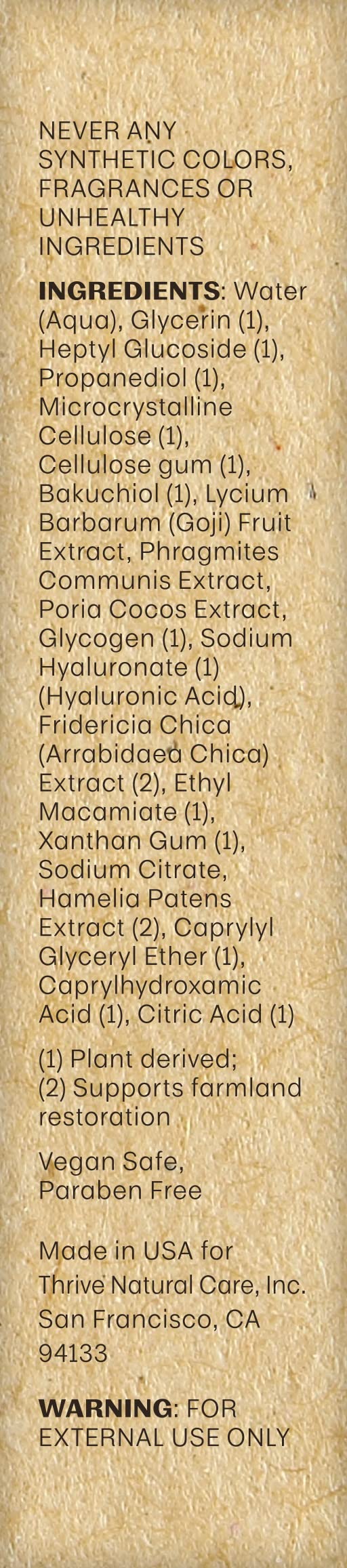 Thrive Natural Bakuchiol Serum for Face - Healthier Retinol Alternative with Hyaluronic Acid - Collagen Boosting Face Serum for Brighter and Firmer Skin - Vegan, Made in USA