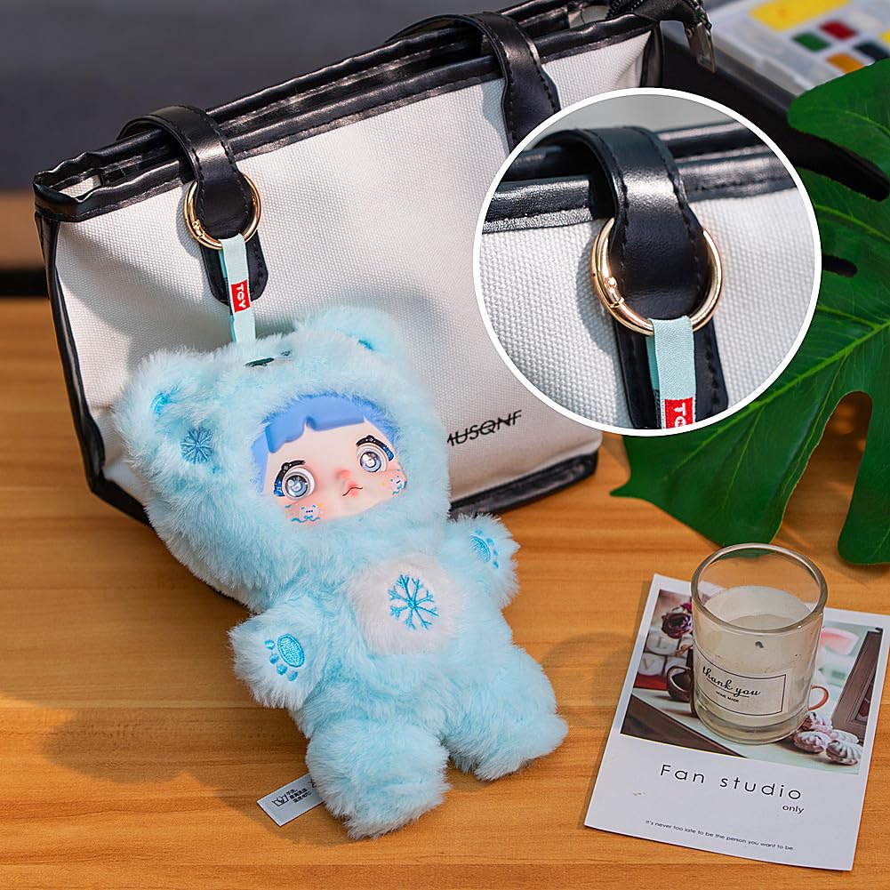 BIRZWOT Nommi Plush Blind Box， Plush Figure Toys 1PC (1 of 7 Possible Styles) Loveliness Never Ends Series Keychain & Bag Charm Birthday Gifts 8.5 in