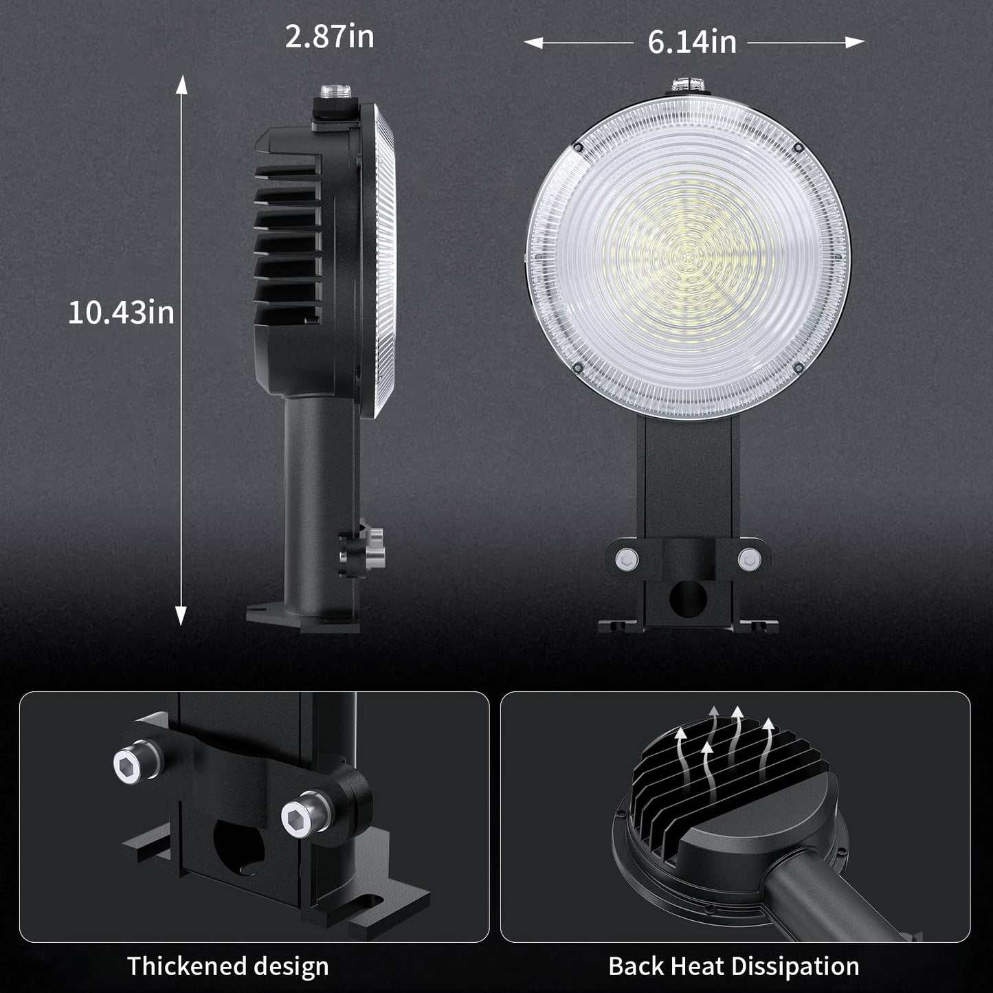 Olafus 170W LED Barn Light 2 Pack, Dusk to Dawn Outdoor Lighting with Photocell, 22000LM Brightness Area Street Outdoor Lights Fixture, IP65 Waterproof 6500K Daylight Exterior Security Flood Lights