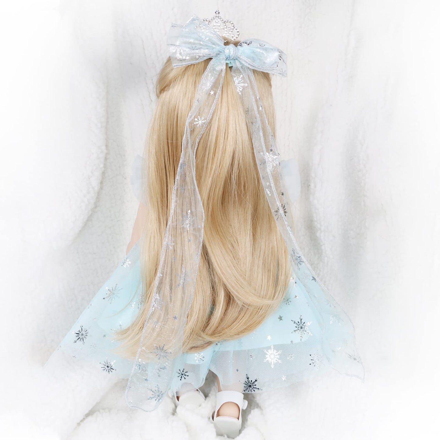 JRLCGYP Realistic Baby Doll, 22 Inch Lifelike Reborn Baby Dolls Silicone Full Body with Princess Dress, Long Hair Weighted Toddler Doll Toy Birthday Gift Set for Over 3 Years Old