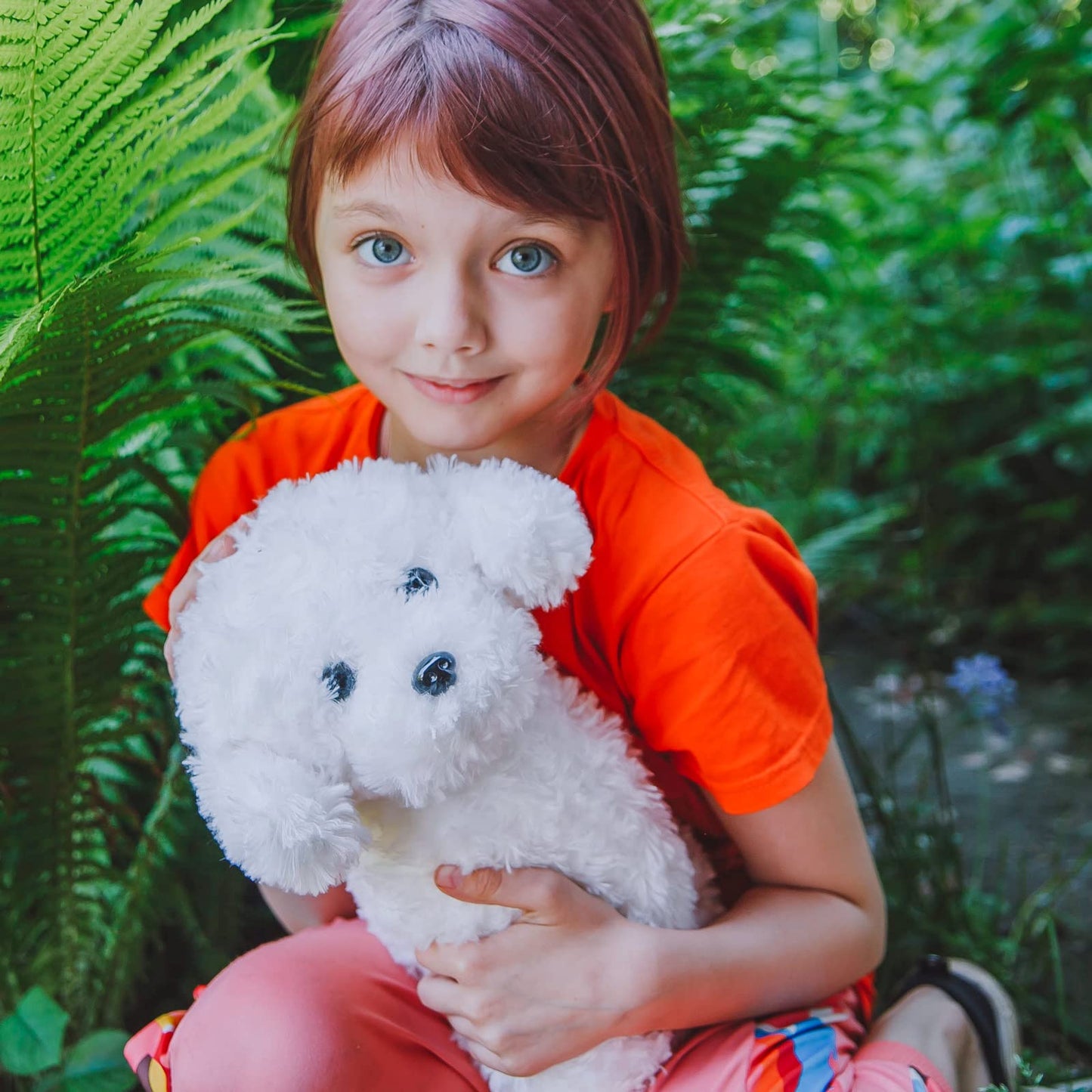WEIGEDU White Toy Poodle Stuffed Animal - Bichon Frise/Maltese/White Labradoodle Plush Toy for Kids and Babies, 32cm