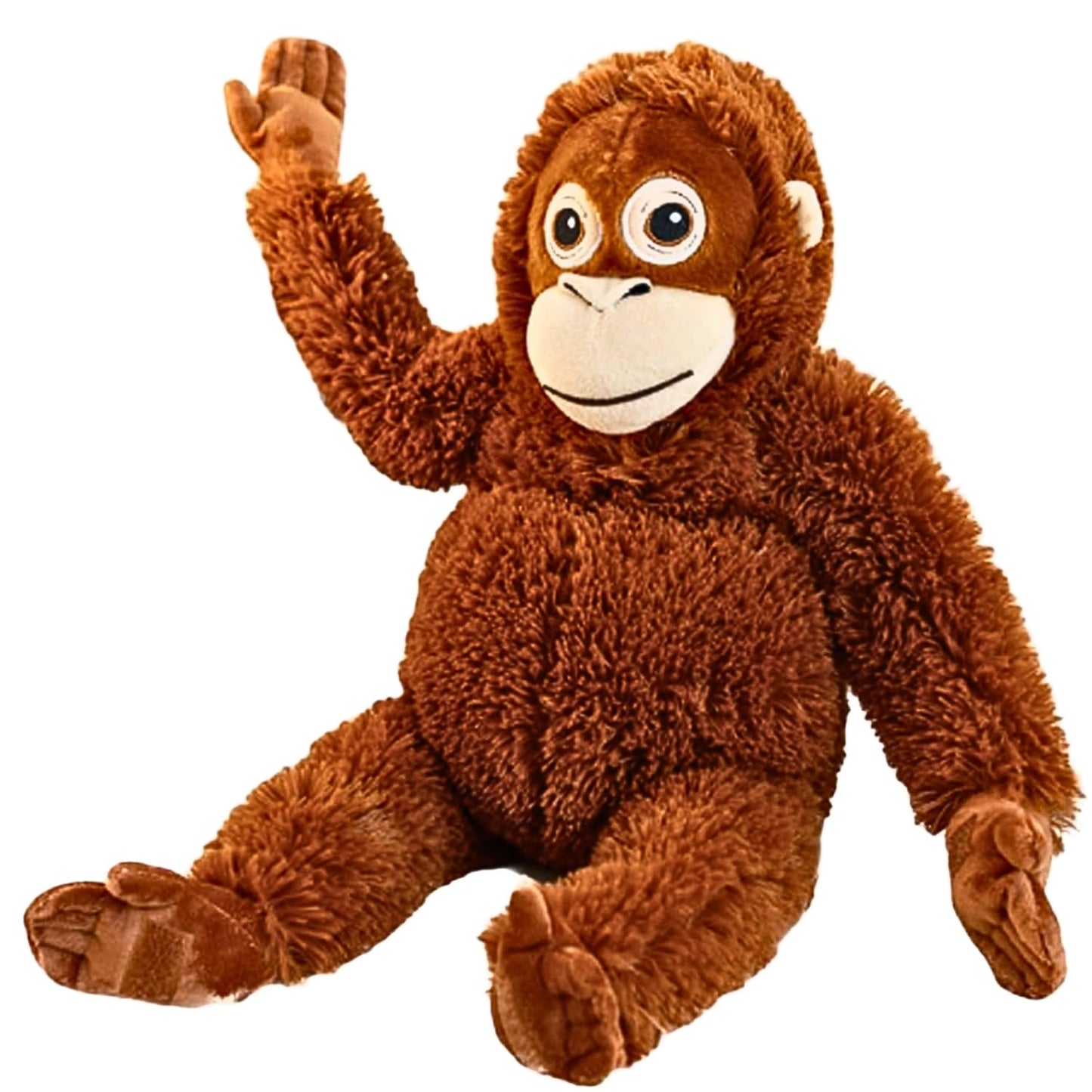 TQJOUJOU Punch Monkey Plush, Punch The Monkey Soft Stuffed Throw Pillow, Cuddly Zoo Animal Friend for Hugging (Orange)